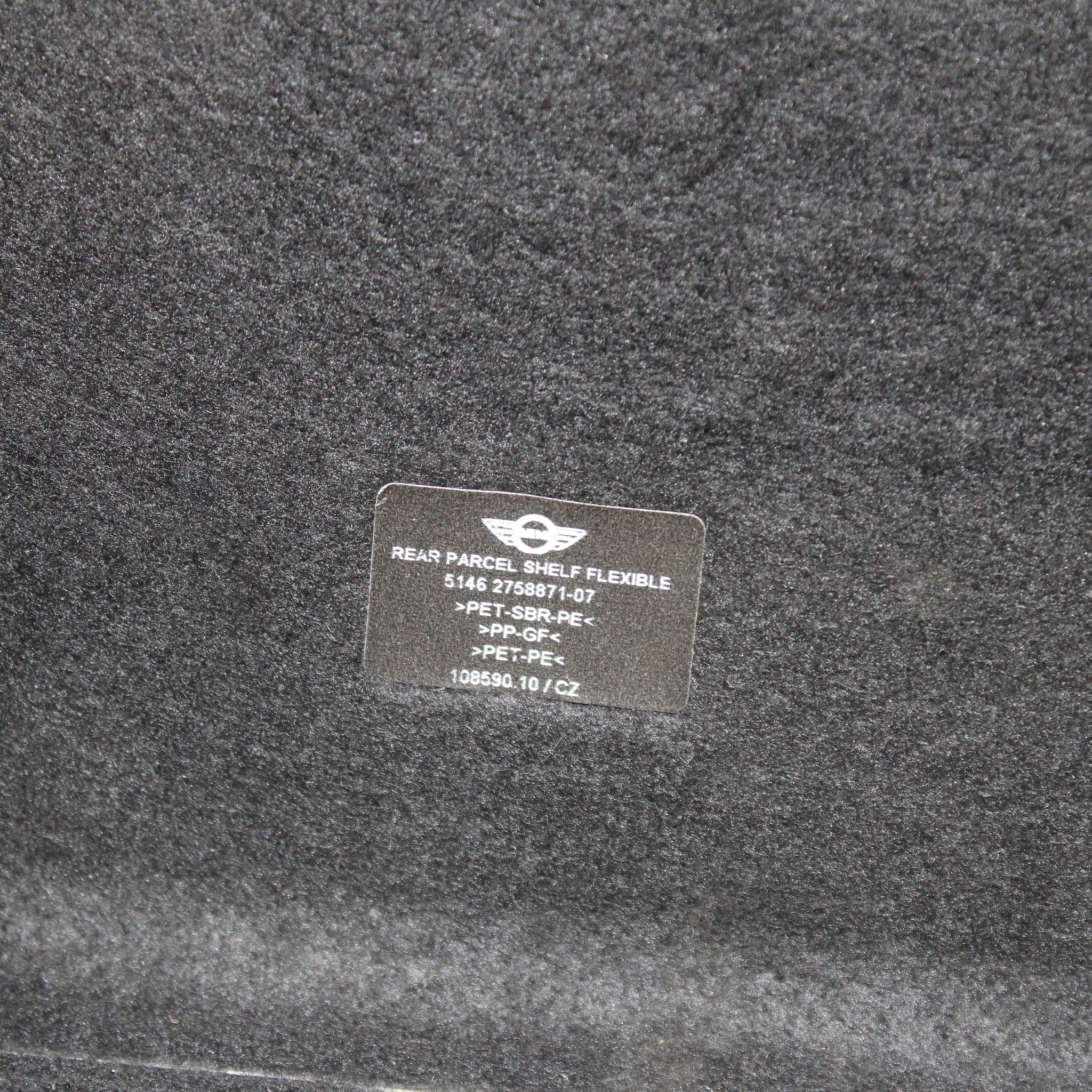 2015 MINI COOPER R58 PARCEL SHELF SET 2758870 2758871