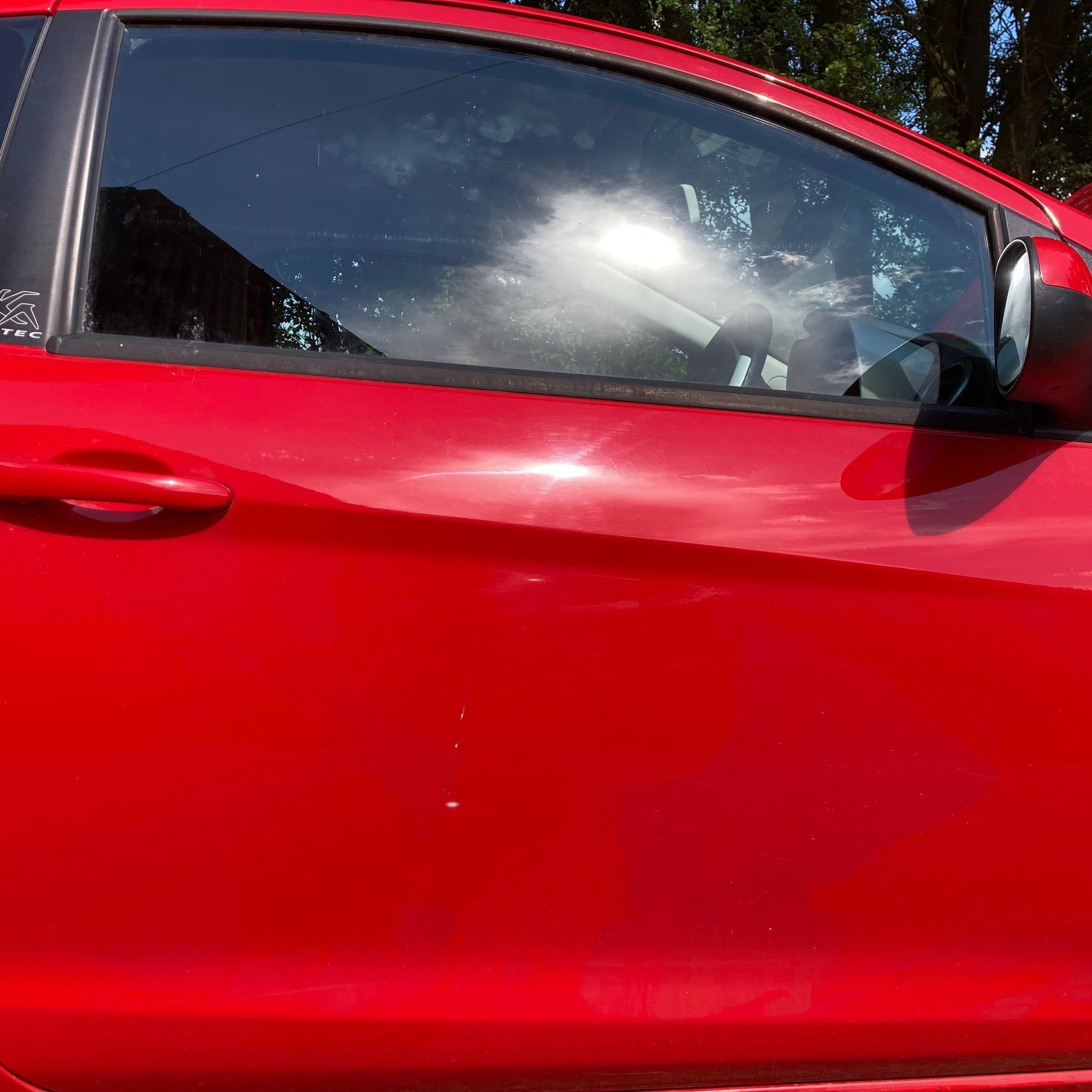 2014 FORD KA Driver side Front Complete Door FLAME RED