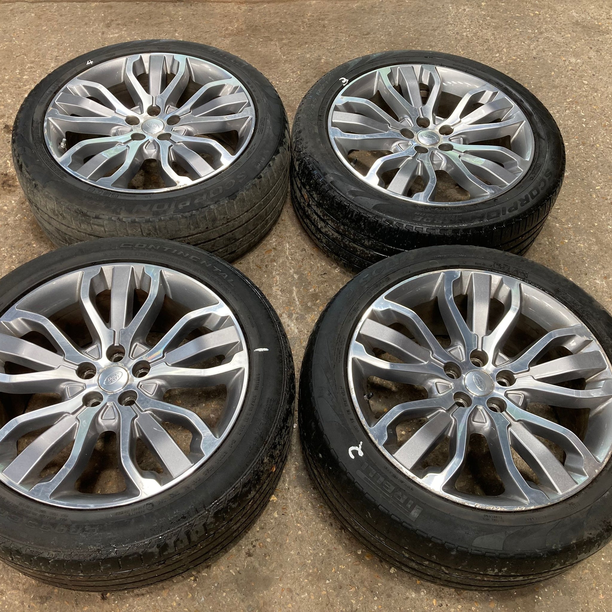 2014 RANGE ROVER SPORT L494 SET OF ALLOY WHEELS DIAMOND CUT 275 / 45 R21