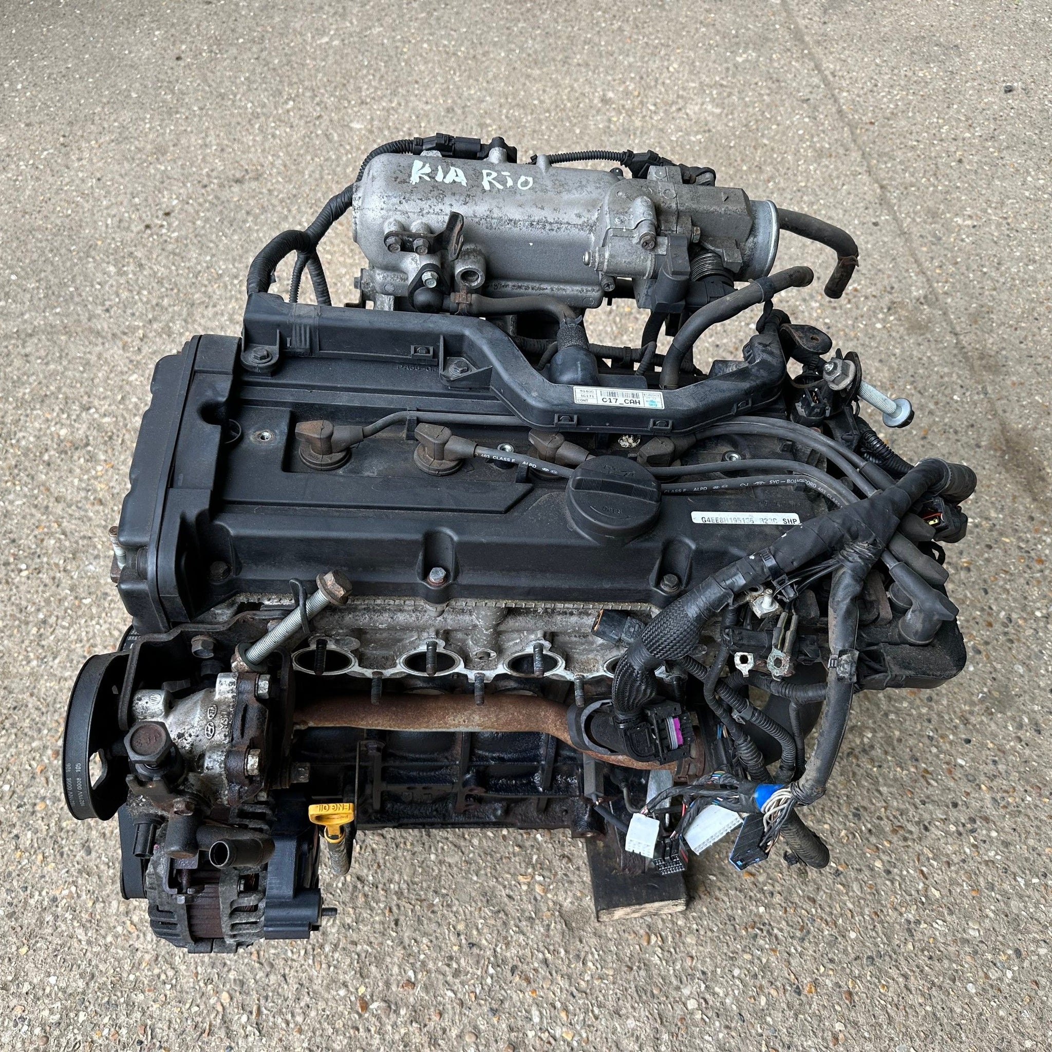 2009 KIA RIO 1.4 G4EE COMPLETE ENGINE WITH AUXILIARIES