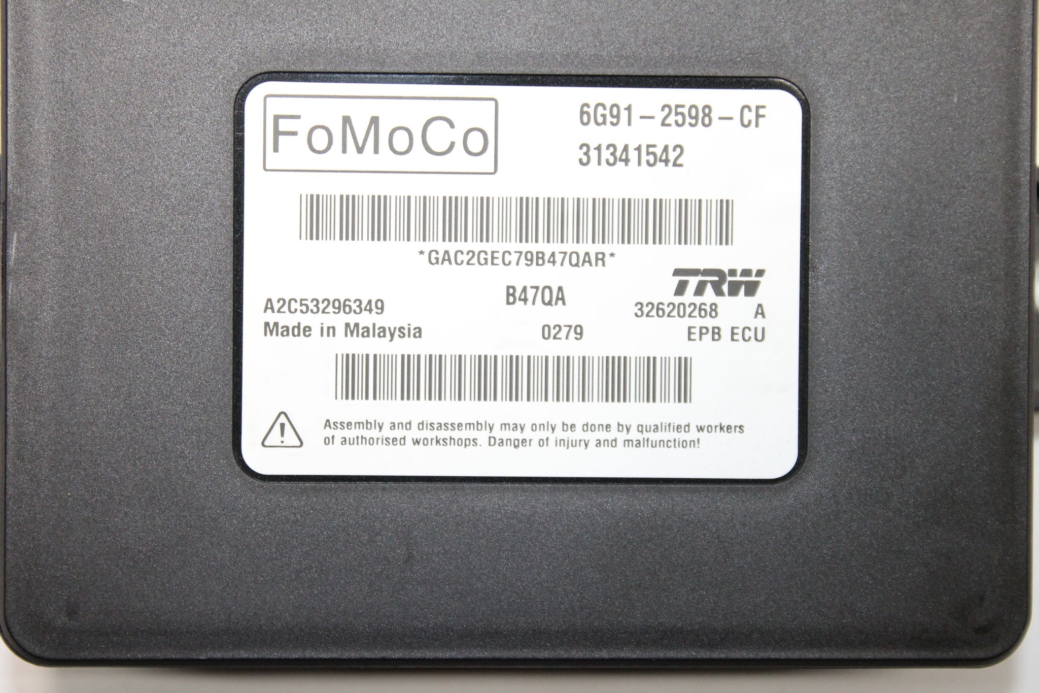 2012 VOLVO XC60 Handbrake Control Module 31341542