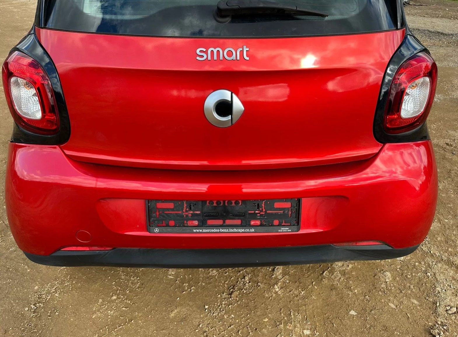 2016 SMART FORFOUR W453 COMPLETE REAR BUMPER EAPO RED