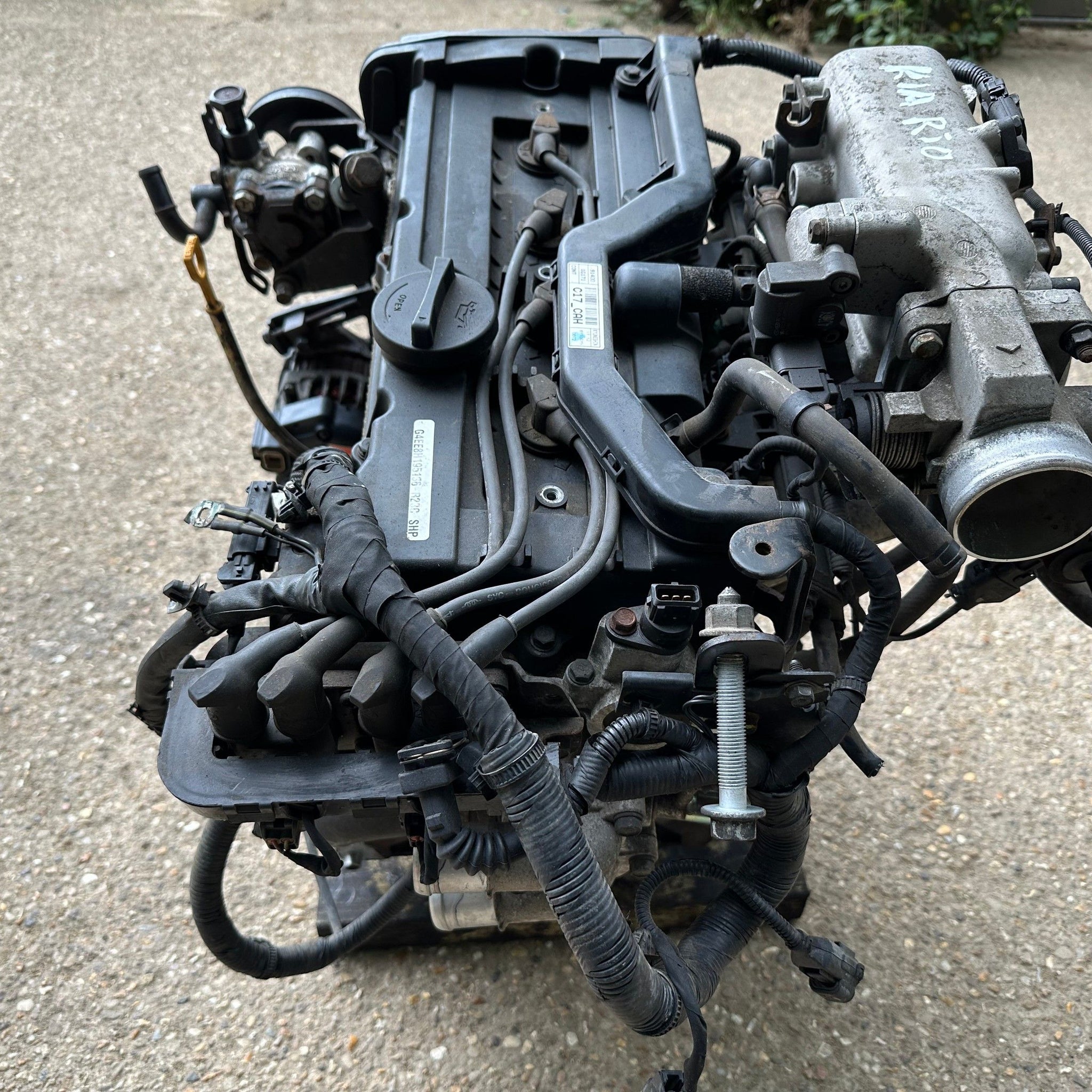 2009 KIA RIO 1.4 G4EE COMPLETE ENGINE WITH AUXILIARIES