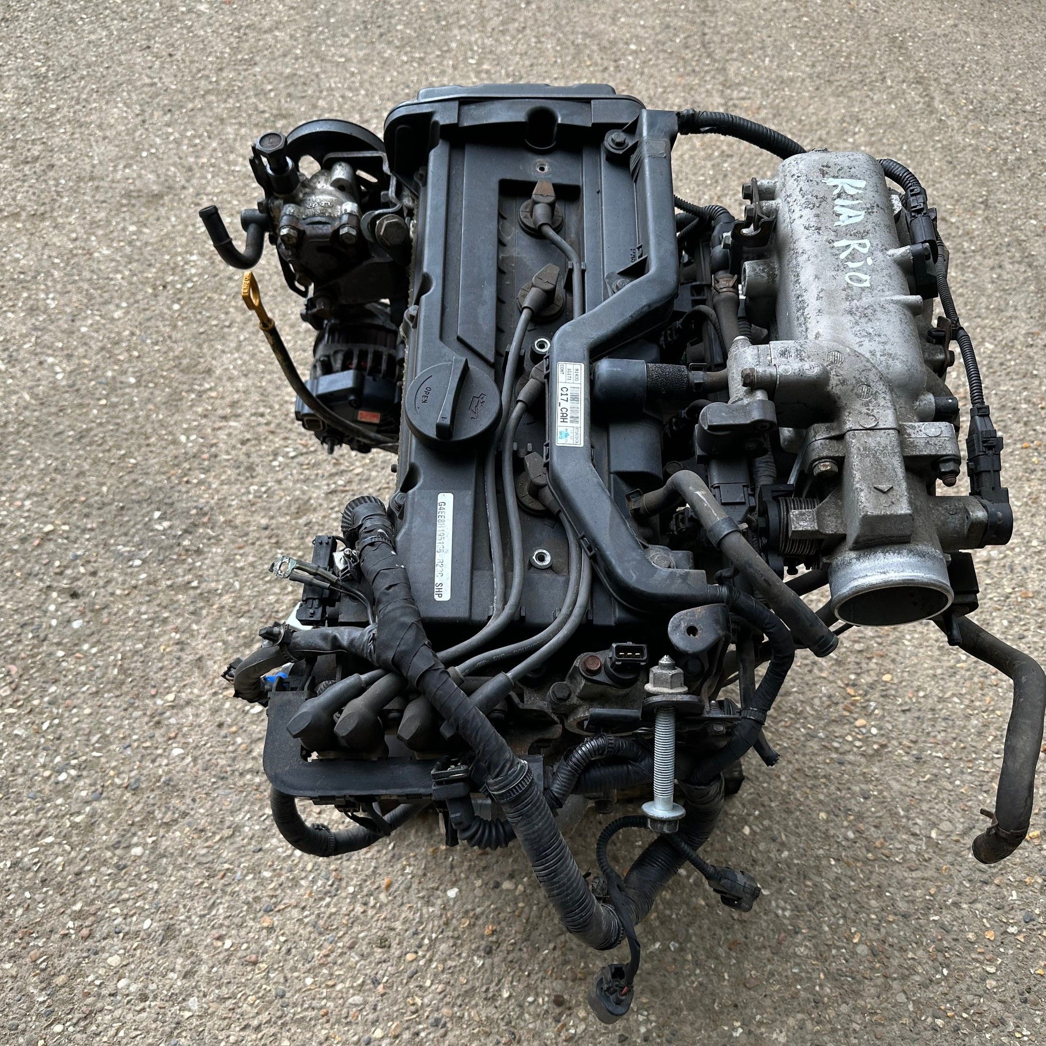 2009 KIA RIO 1.4 G4EE COMPLETE ENGINE WITH AUXILIARIES