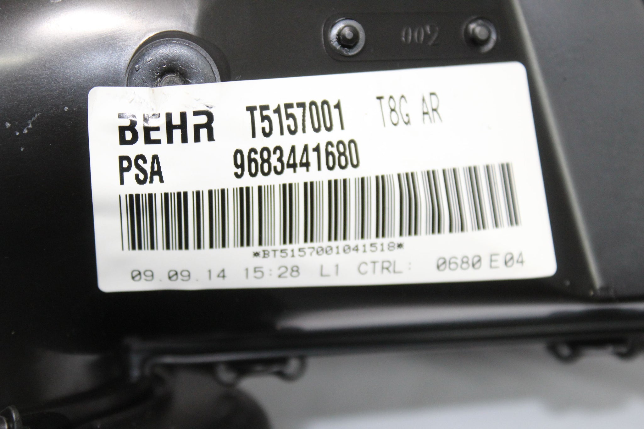 2014 PEUGEOT 5008 1.6 Rear Heater Blower Motor 9683441680