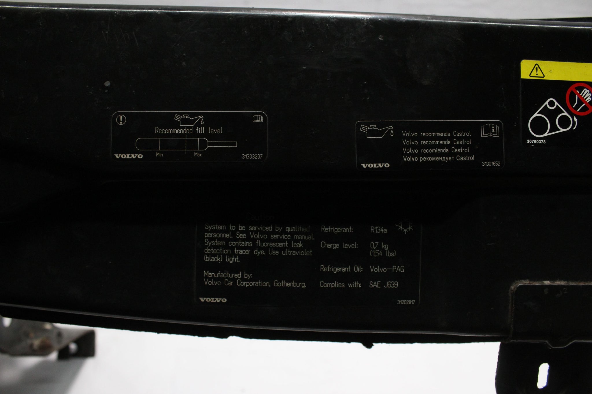 2010 VOLVO XC90 2.4 Front Bumper Support Slam Panel