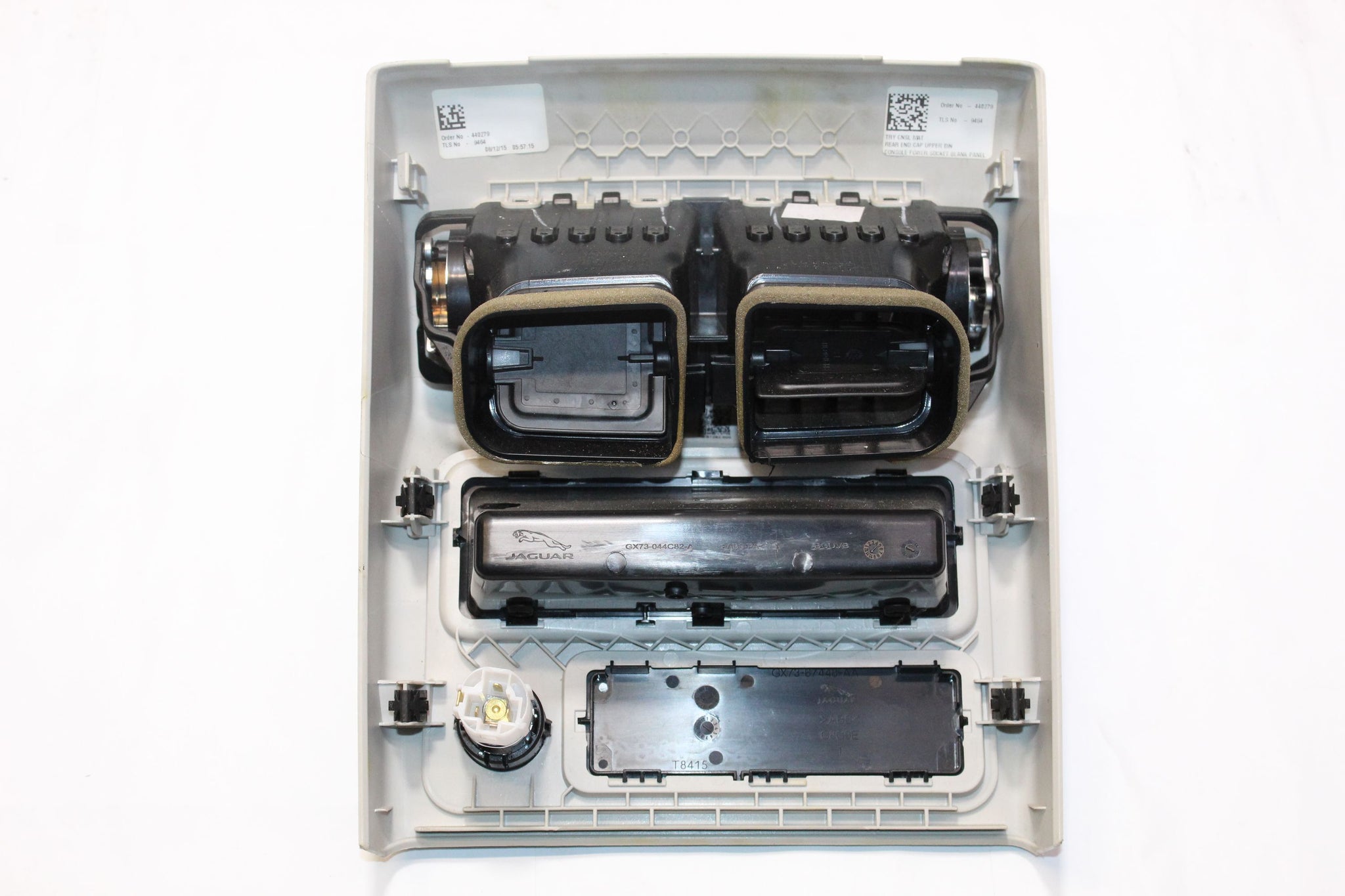 2015 JAGUAR XE Rear Centre Console 12V Socket Air Vent Storage Tray Trim