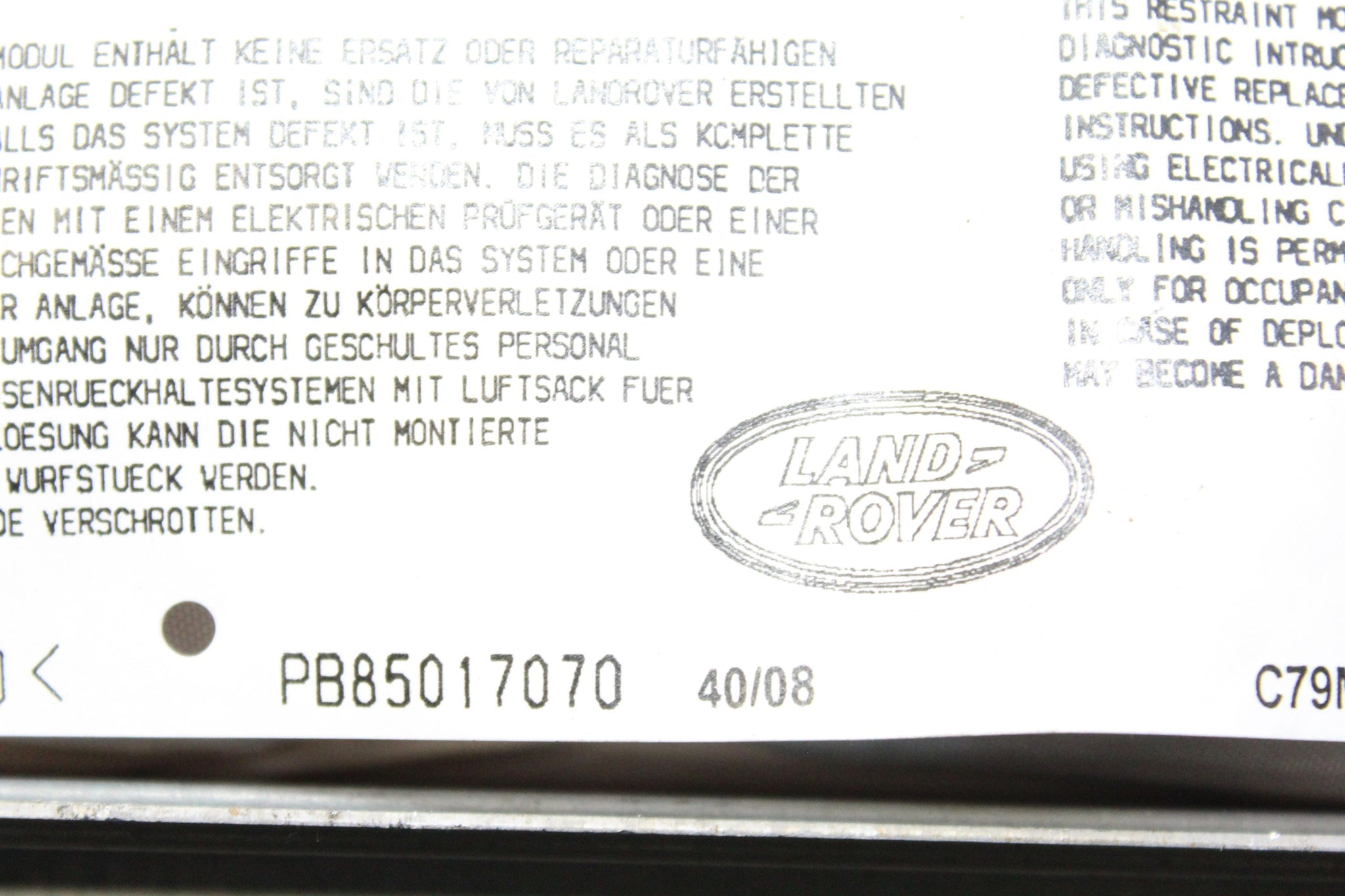 2009 LAND ROVER DISCOVERY 4 Left side Dashboard Airbag AH22042A96AA