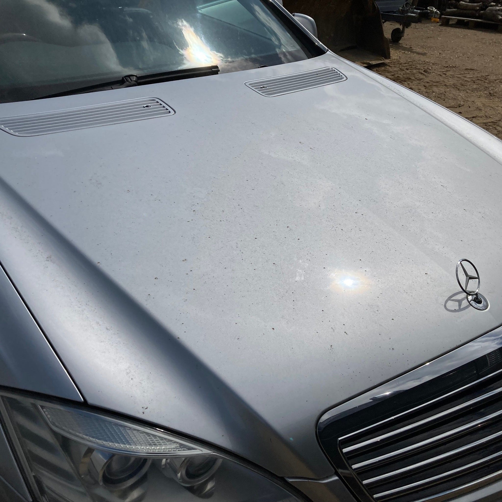 2009 MERCEDES W221 S350 Complete Bonnet IRIDIUM SILVER