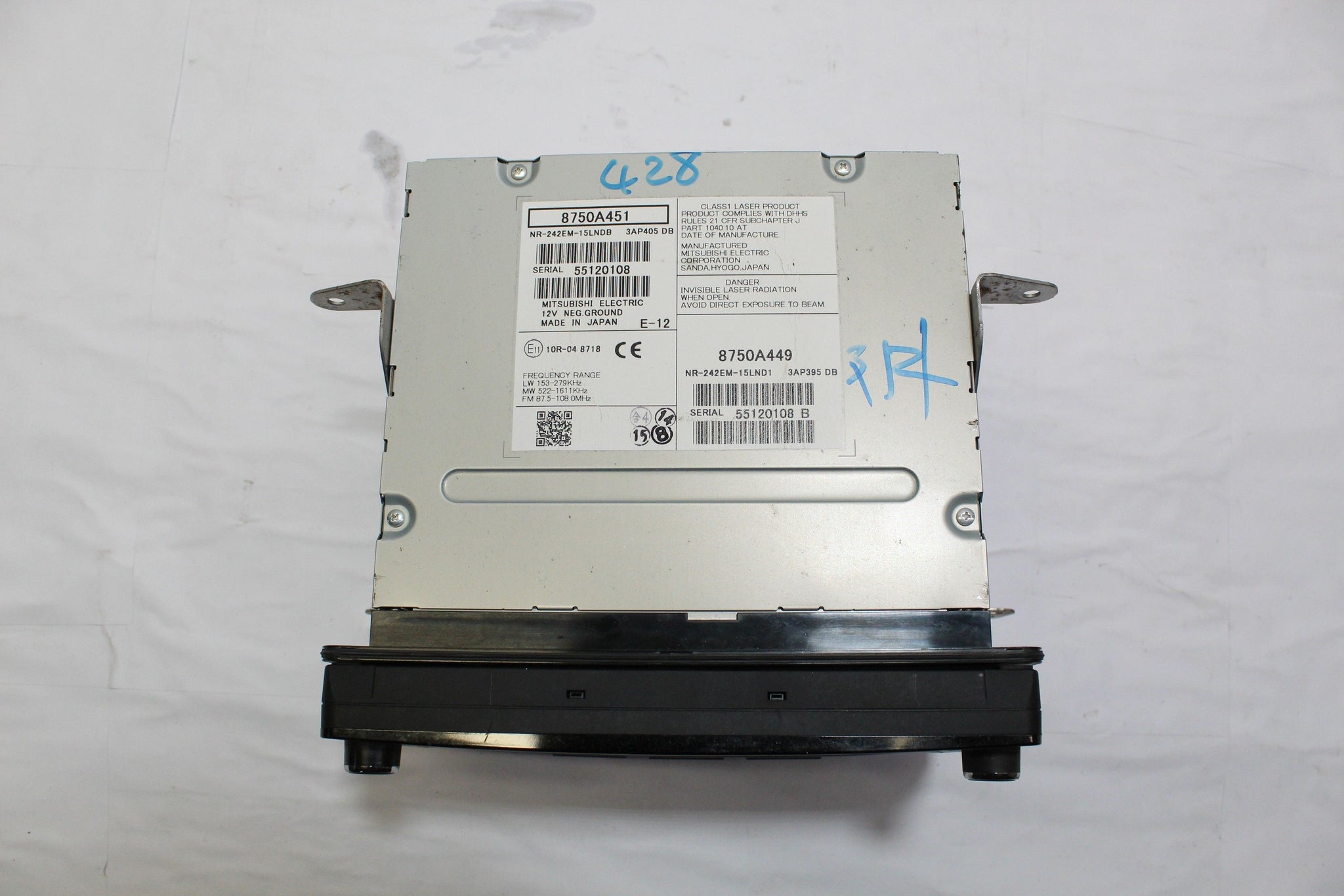 2015 MITSUBISHI ASX CD Player Radio SAT NAV Head Unit 8750A451