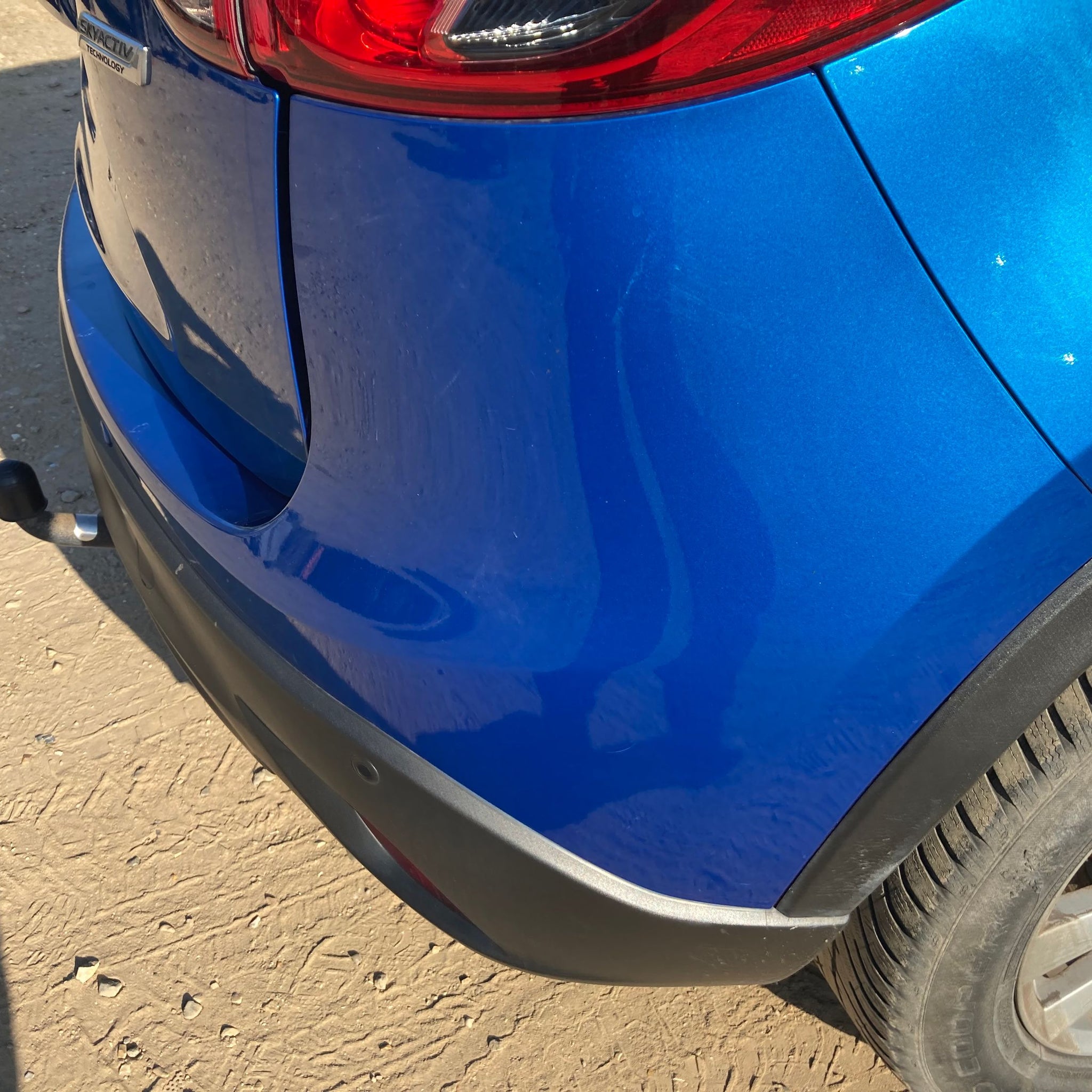 2013 MAZDA CX-5 COMPLETE REAR BUMPER 41B BLUE