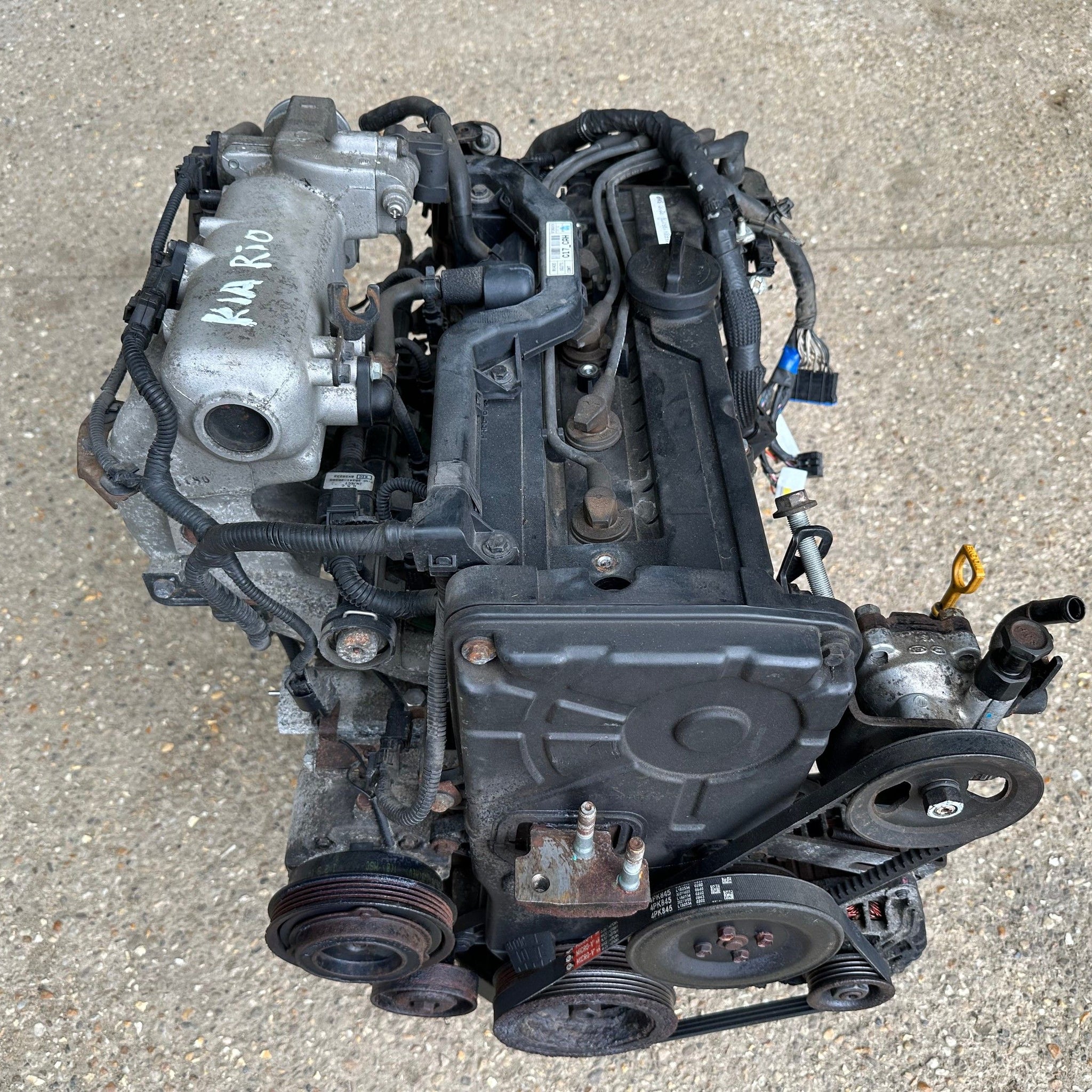 2009 KIA RIO 1.4 G4EE COMPLETE ENGINE WITH AUXILIARIES