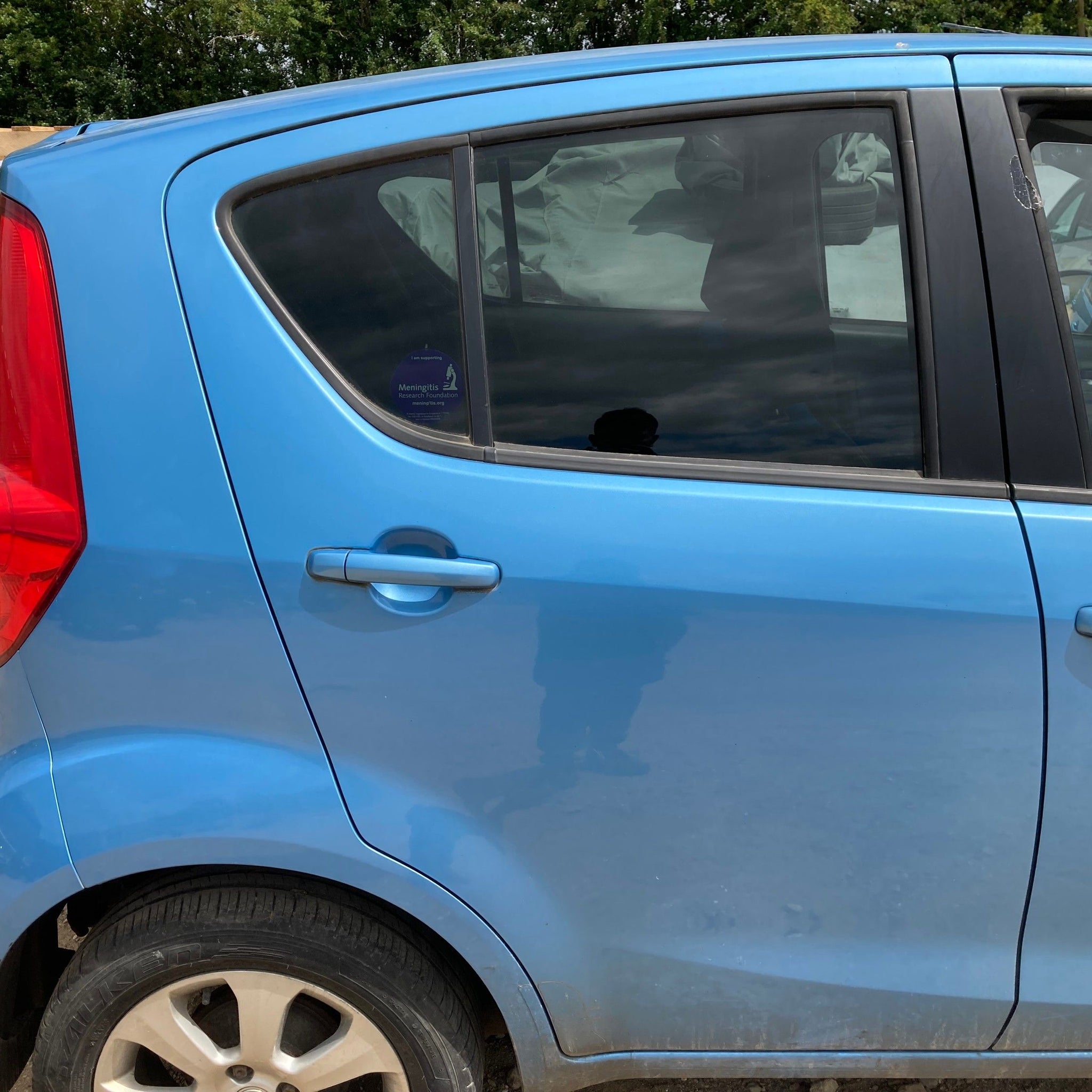 2009 VAUXHALL AGILA B Driver side Rear Complete Door BLUE