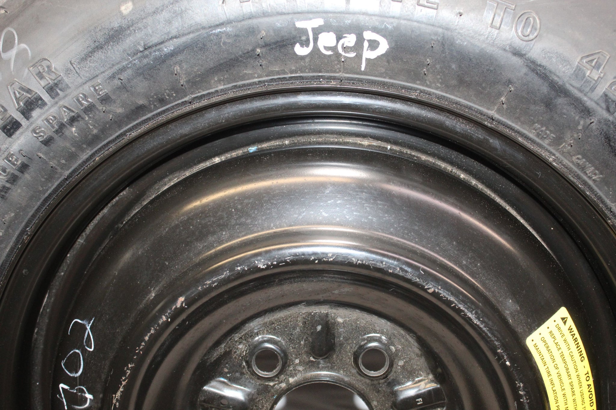2014 JEEP COMPASS Steel Spare Wheel Tyre T155/90 D16