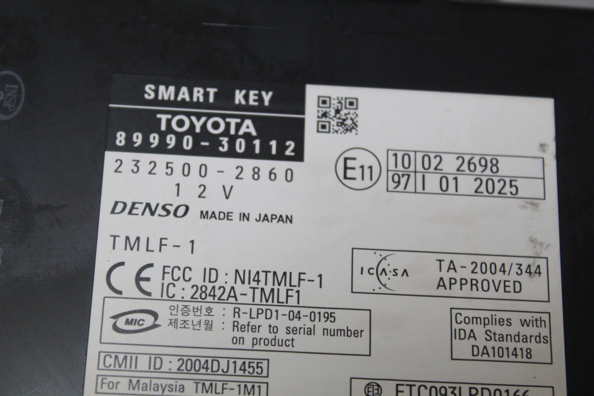 2007 LEXUS GS300 SMART KEY CONTROL MODULE 89990-30112