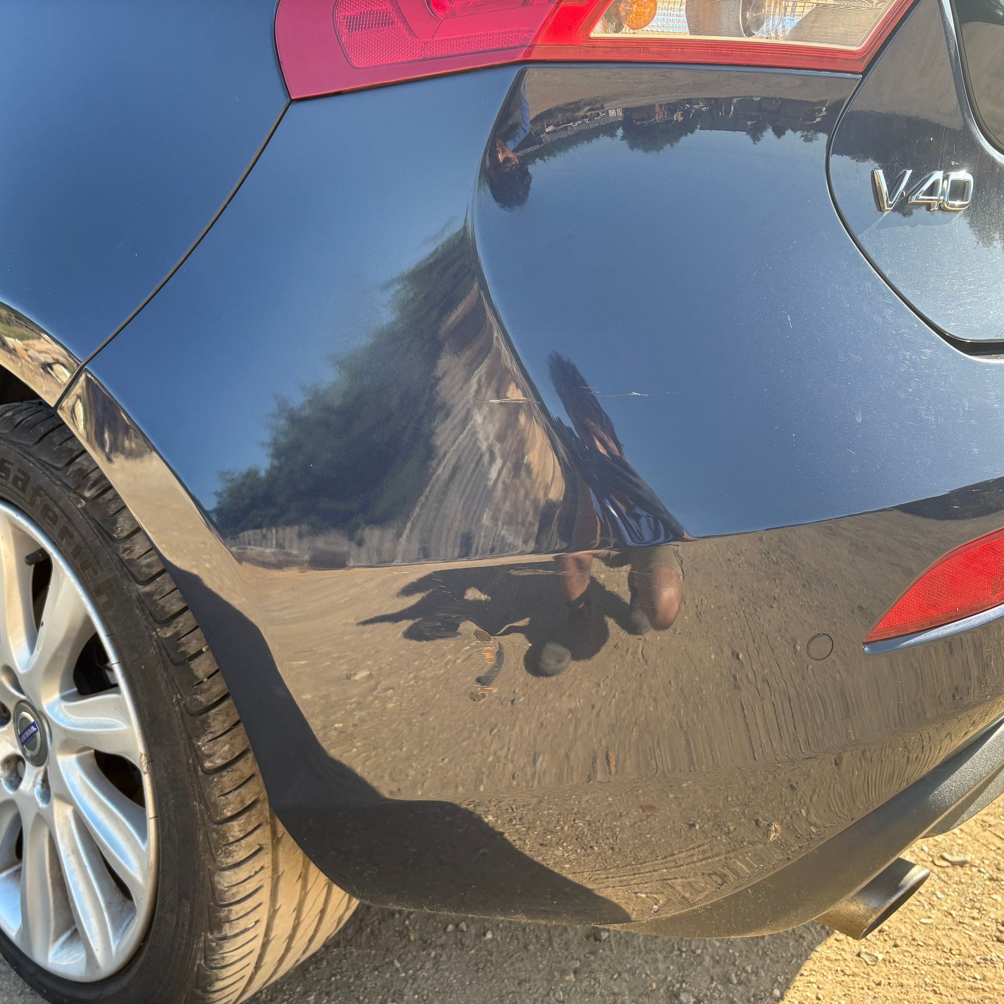 2013 VOLVO V40 COMPLETE REAR BUMPER 498-46 BLUE