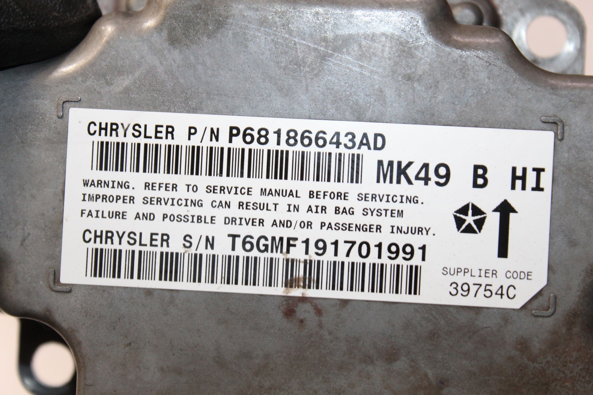 2014 JEEP COMPASS Airbag Control Module P68186643AD