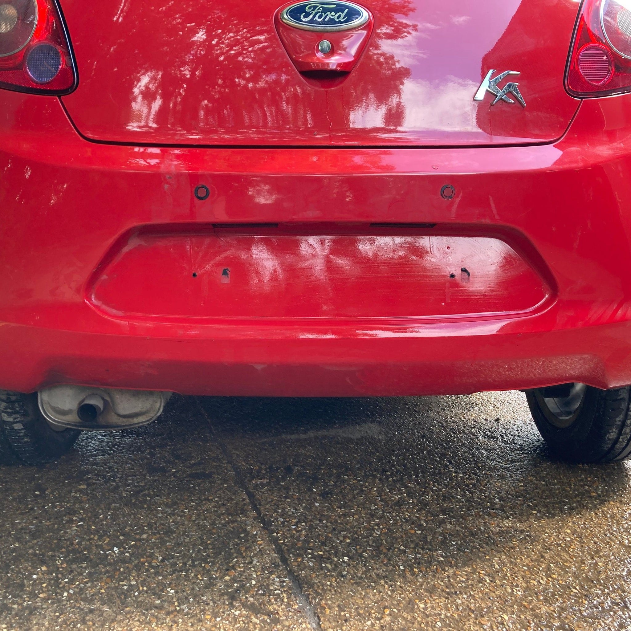 2014 FORD KA Rear Complete Bumper FLAME RED