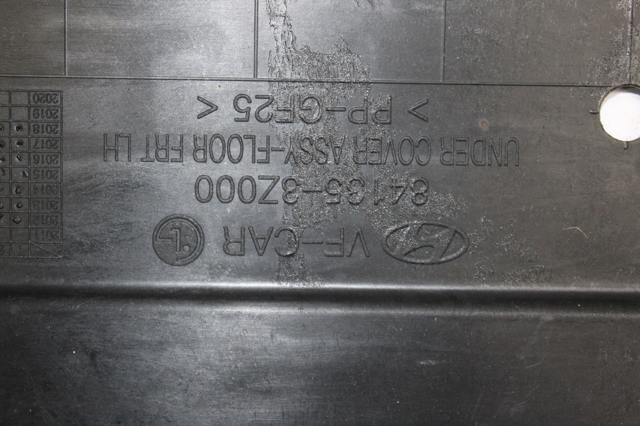 2019 HYUNDAI I40 Left side Front Under Cover Guard 84135-3Z000