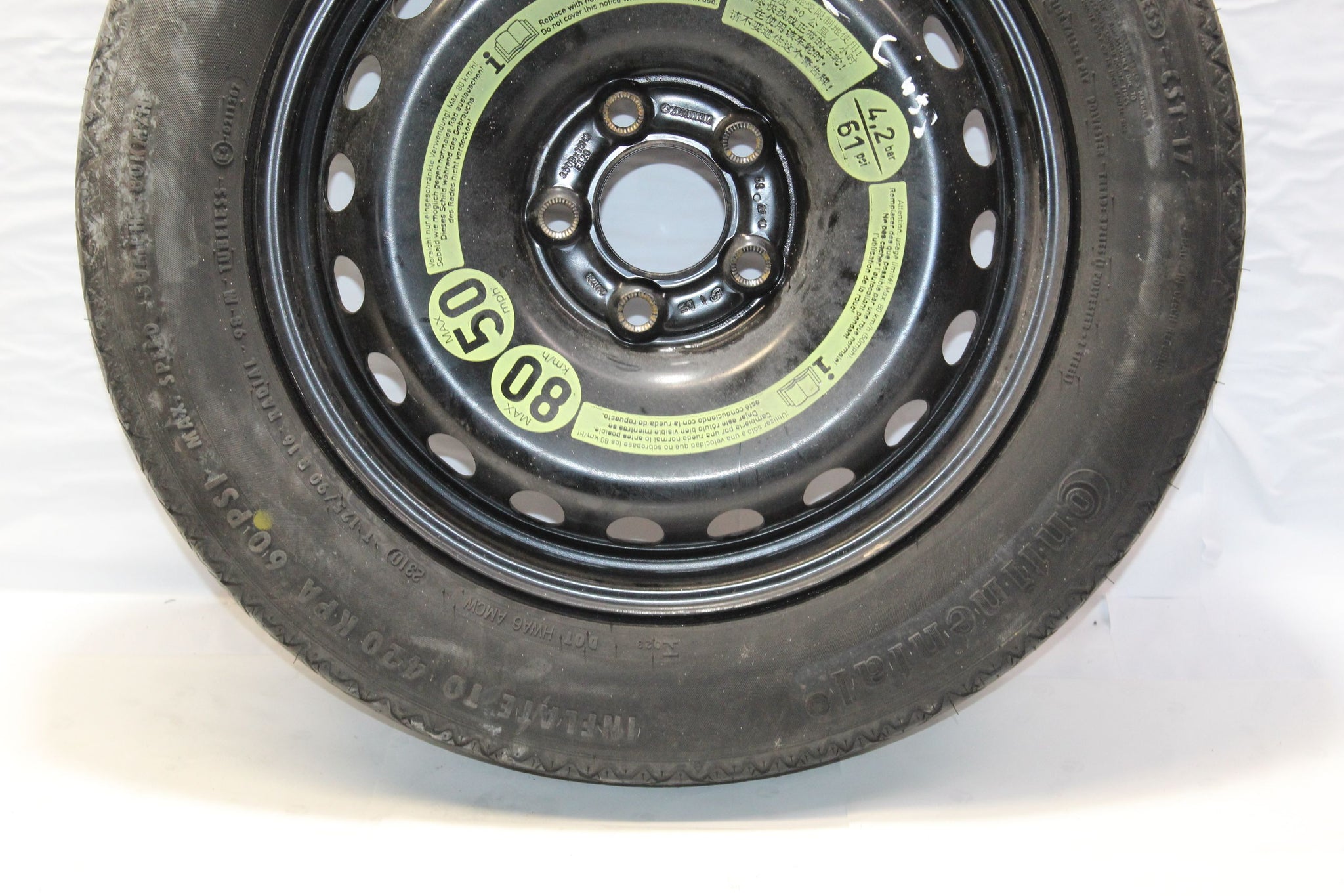 2010 MERCEDES C CLASS W204 Steel Spare Wheel Tyre 125 / 90 R16 1.9MM