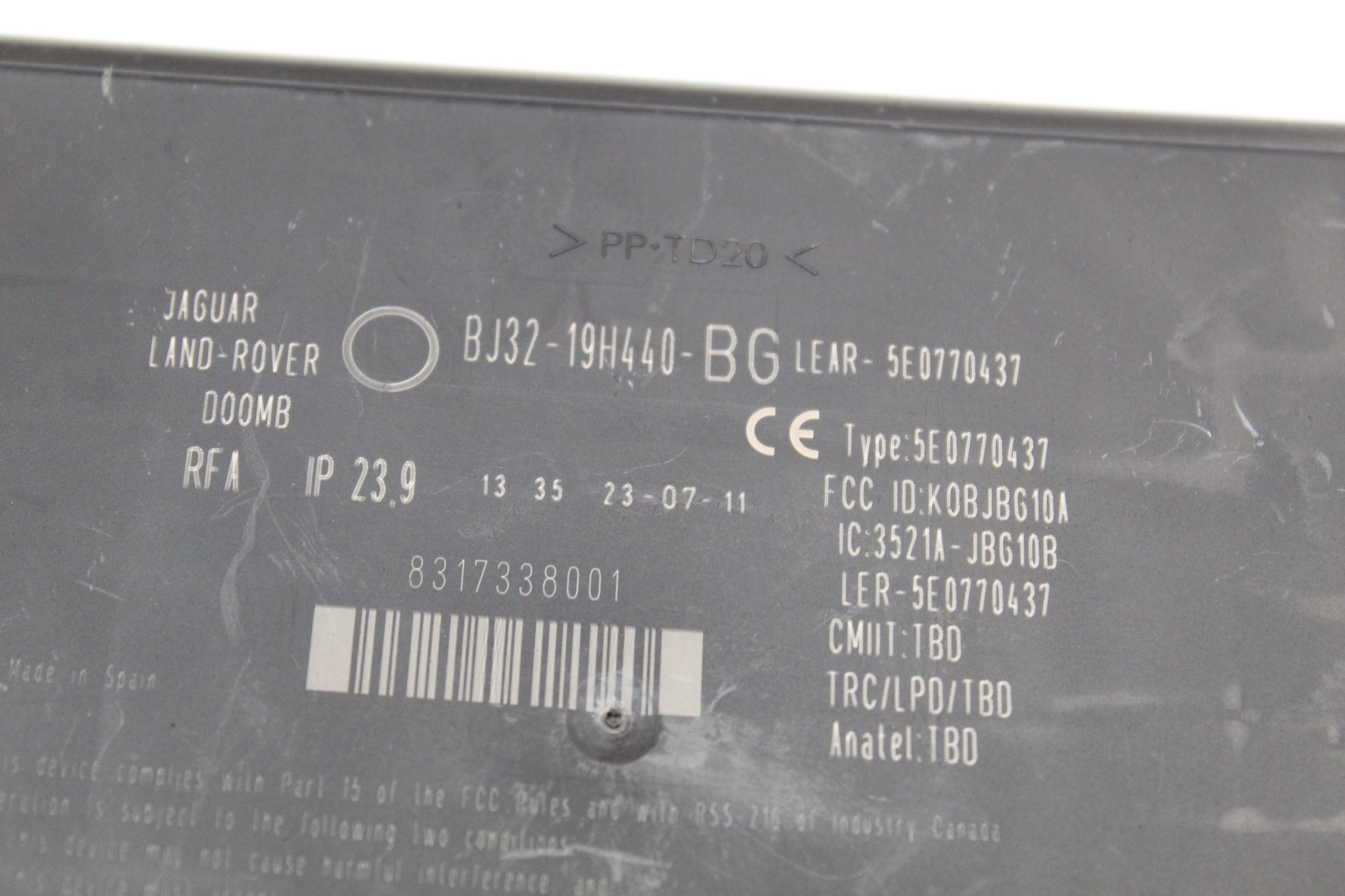 2011 RANGE ROVER EVOQUE Keyless Entry Module BJ32-19H440-BG