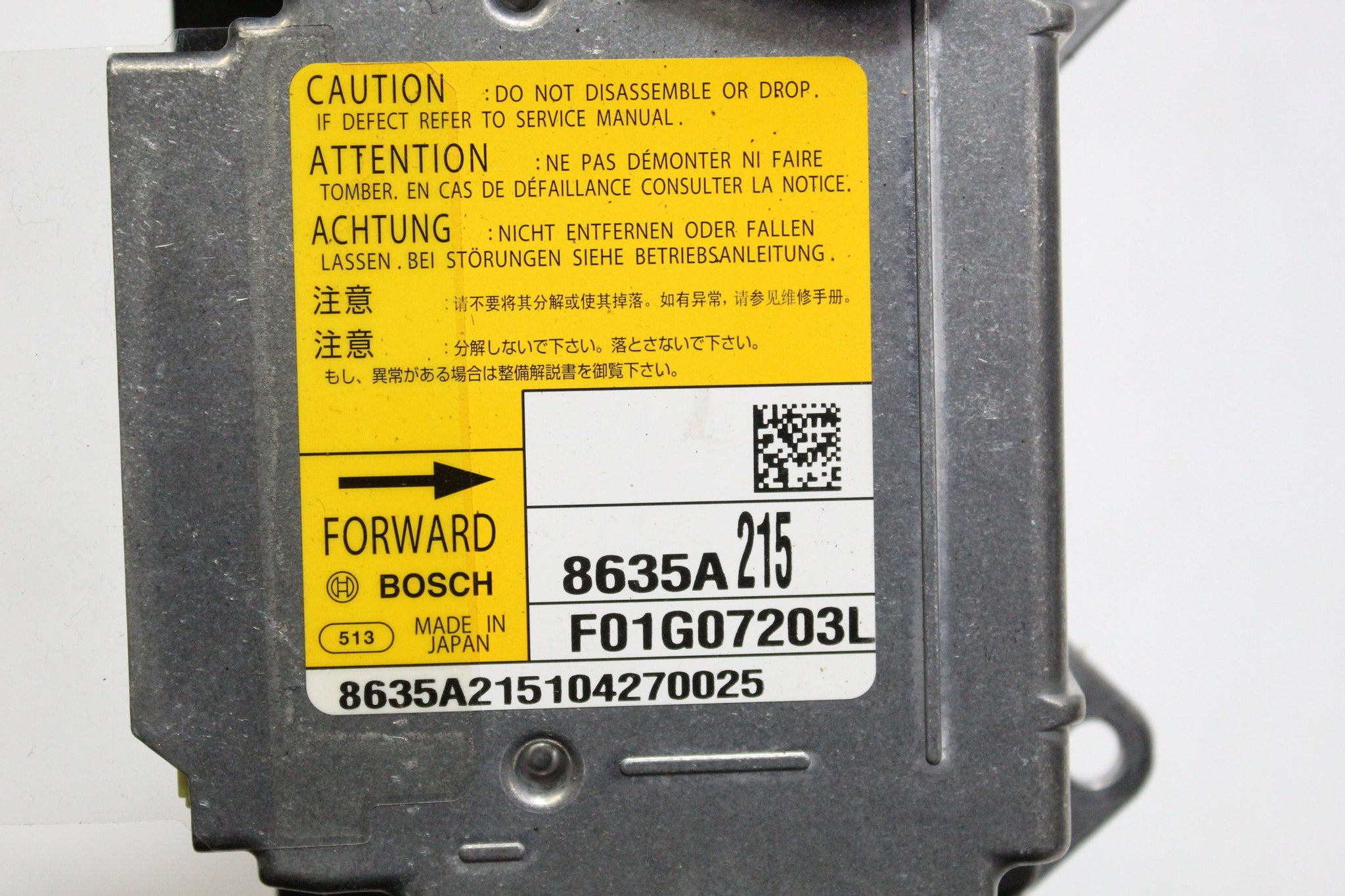 2010 MITSUBISHI ASX Airbag Control Module ECU 8635A215