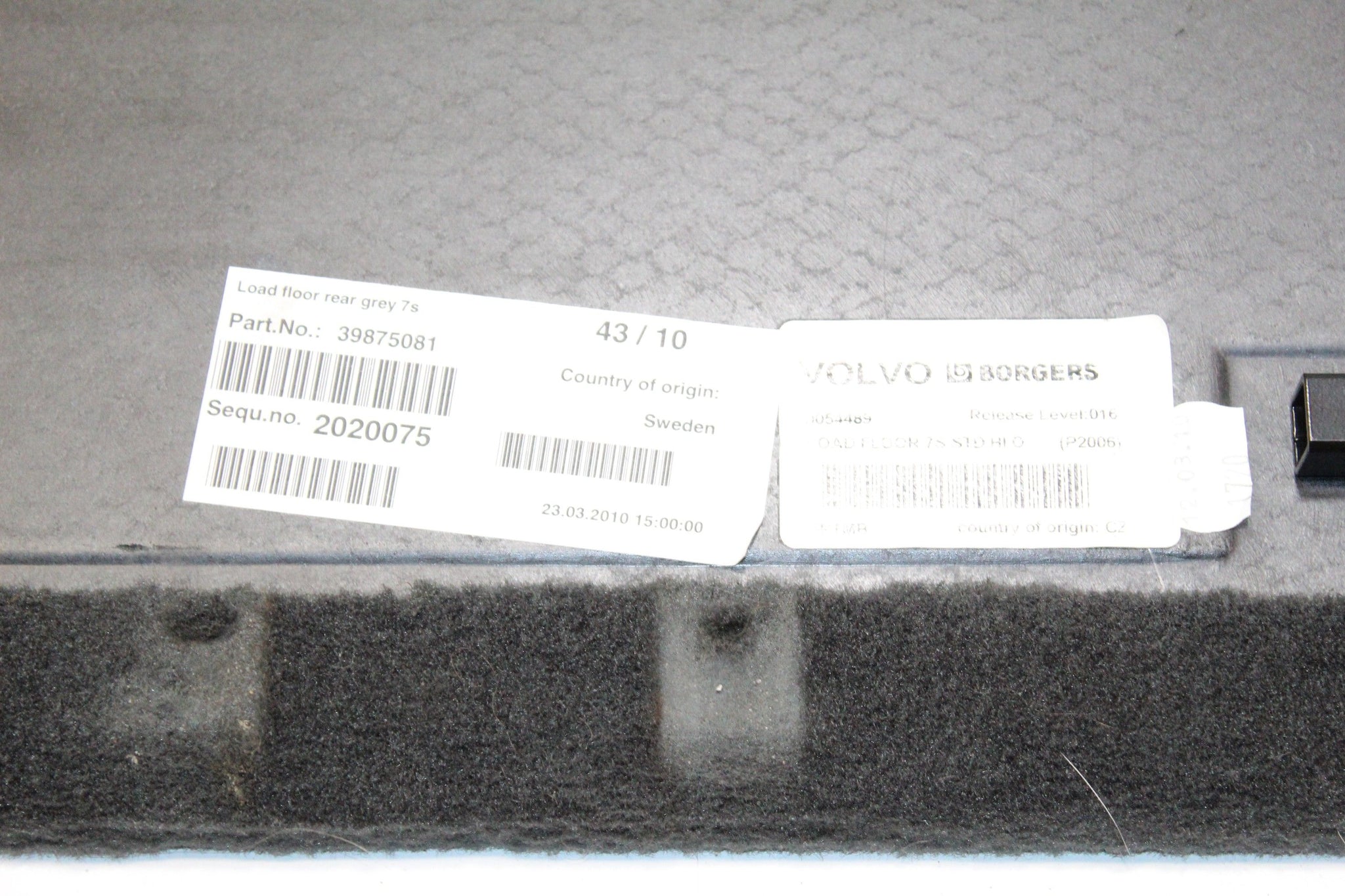 Volvo XC90 Boot Floor Carpet 2010