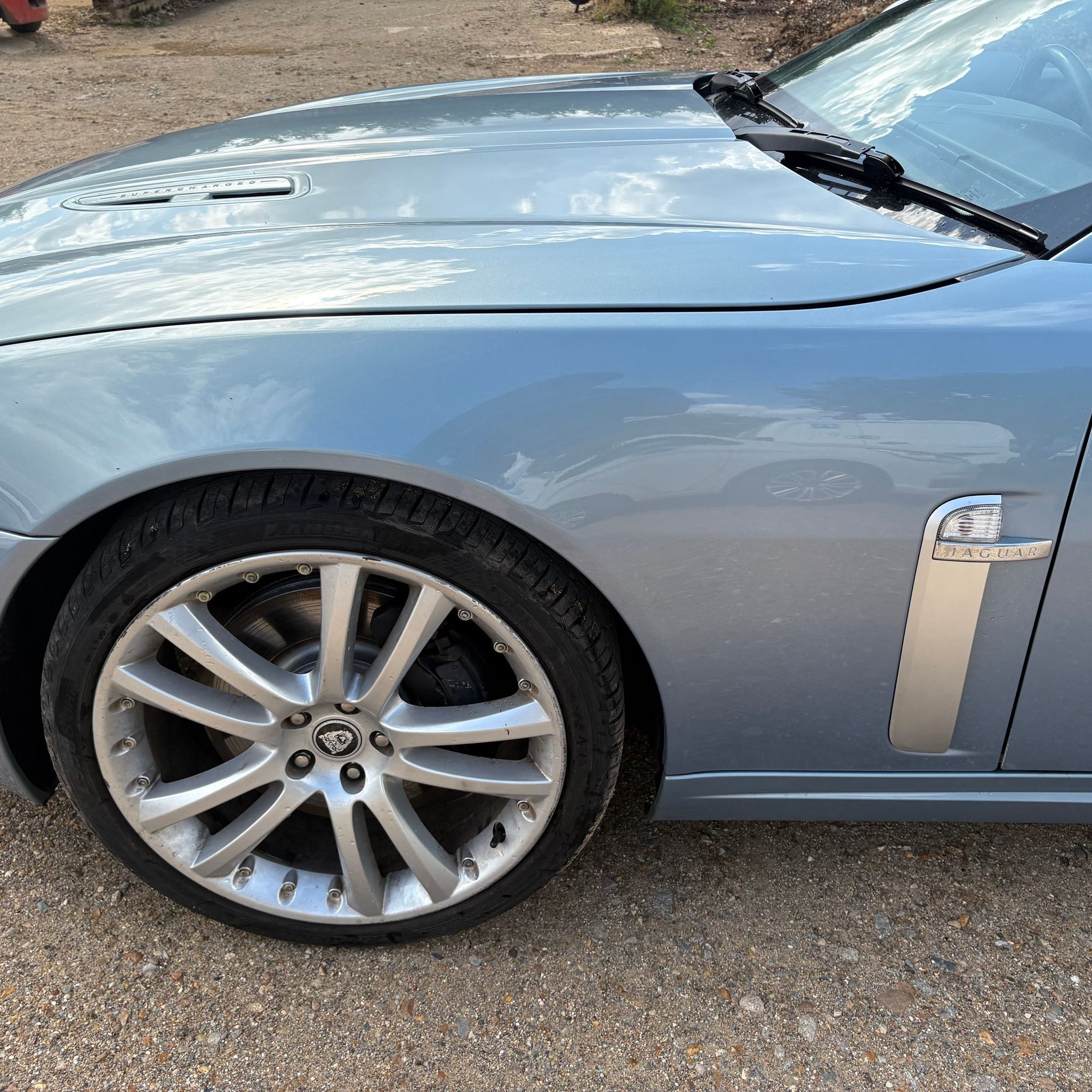 2007 JAGUAR XKR X150 PASSENGER SIDE WING JJZ BLUE