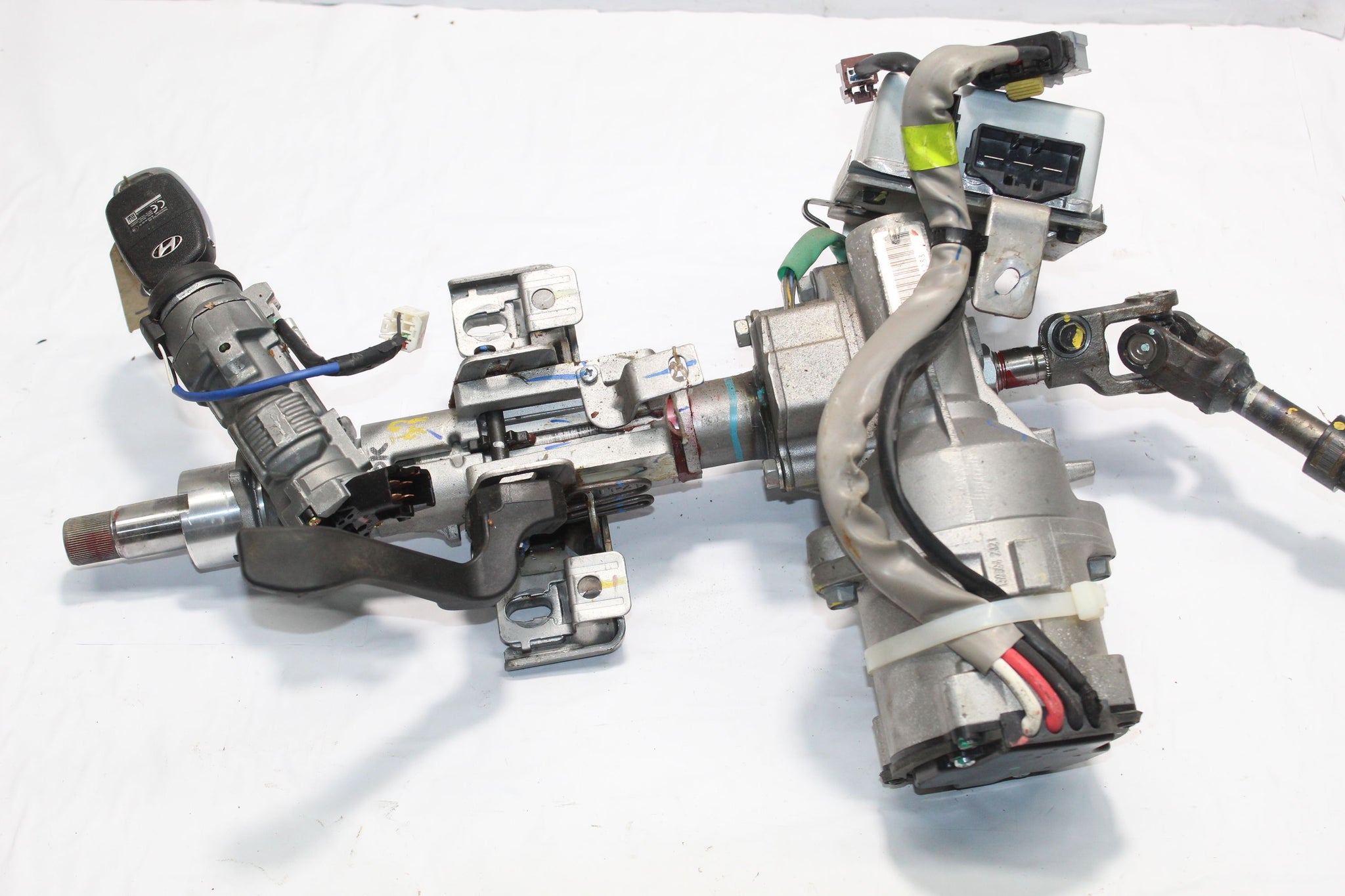 2017 HYUNDAI I20 MK2 STEERING COLUMN WITH IGNITION BARREL KEY 56345-C8000