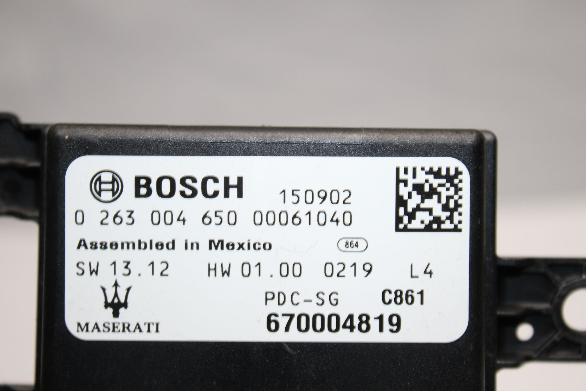 2016 MASERATI GHIBLI Parking Sensor Control Module 670004819
