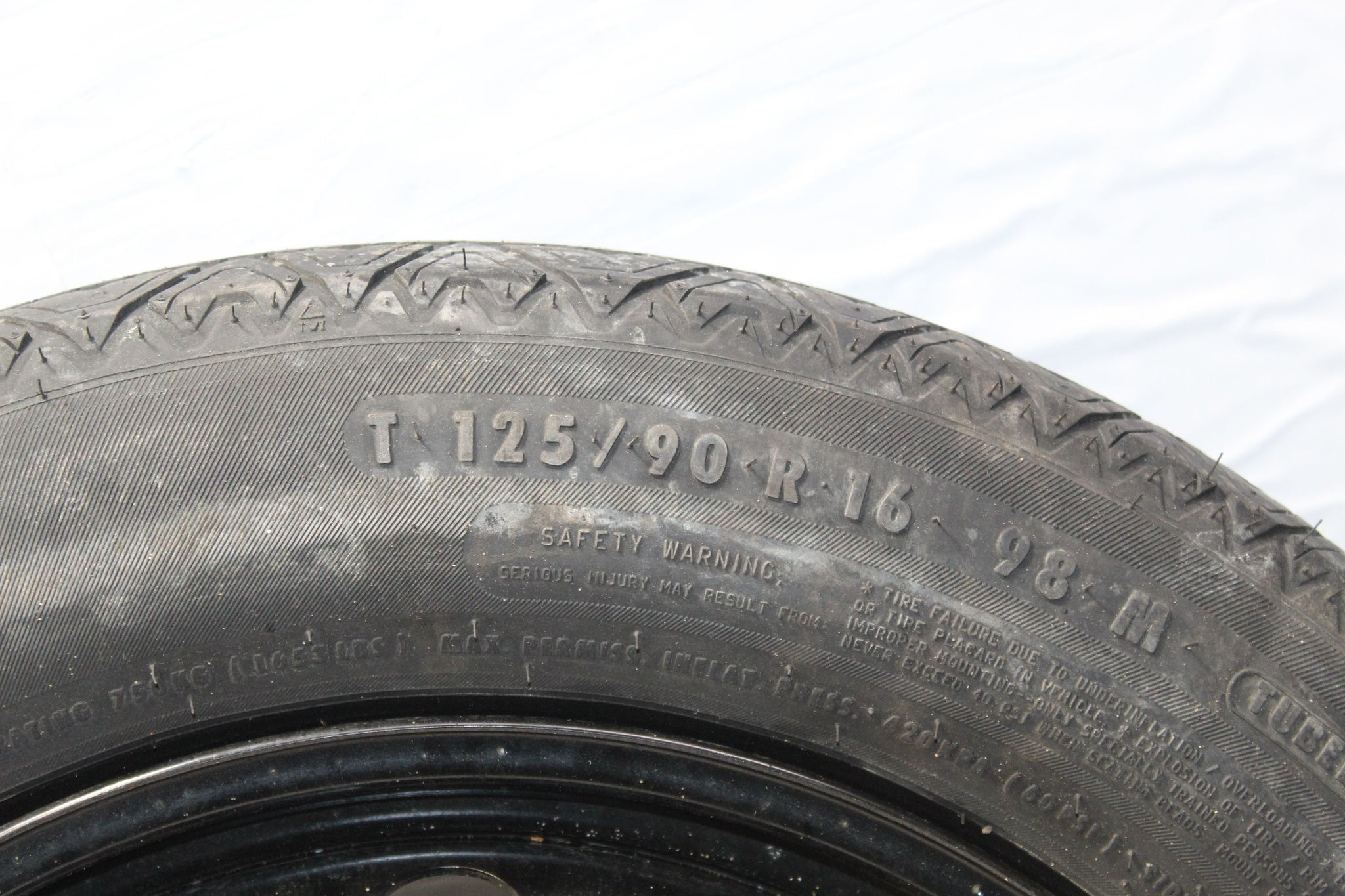 2010 MERCEDES C CLASS W204 Steel Spare Wheel Tyre 125 / 90 R16 1.9MM
