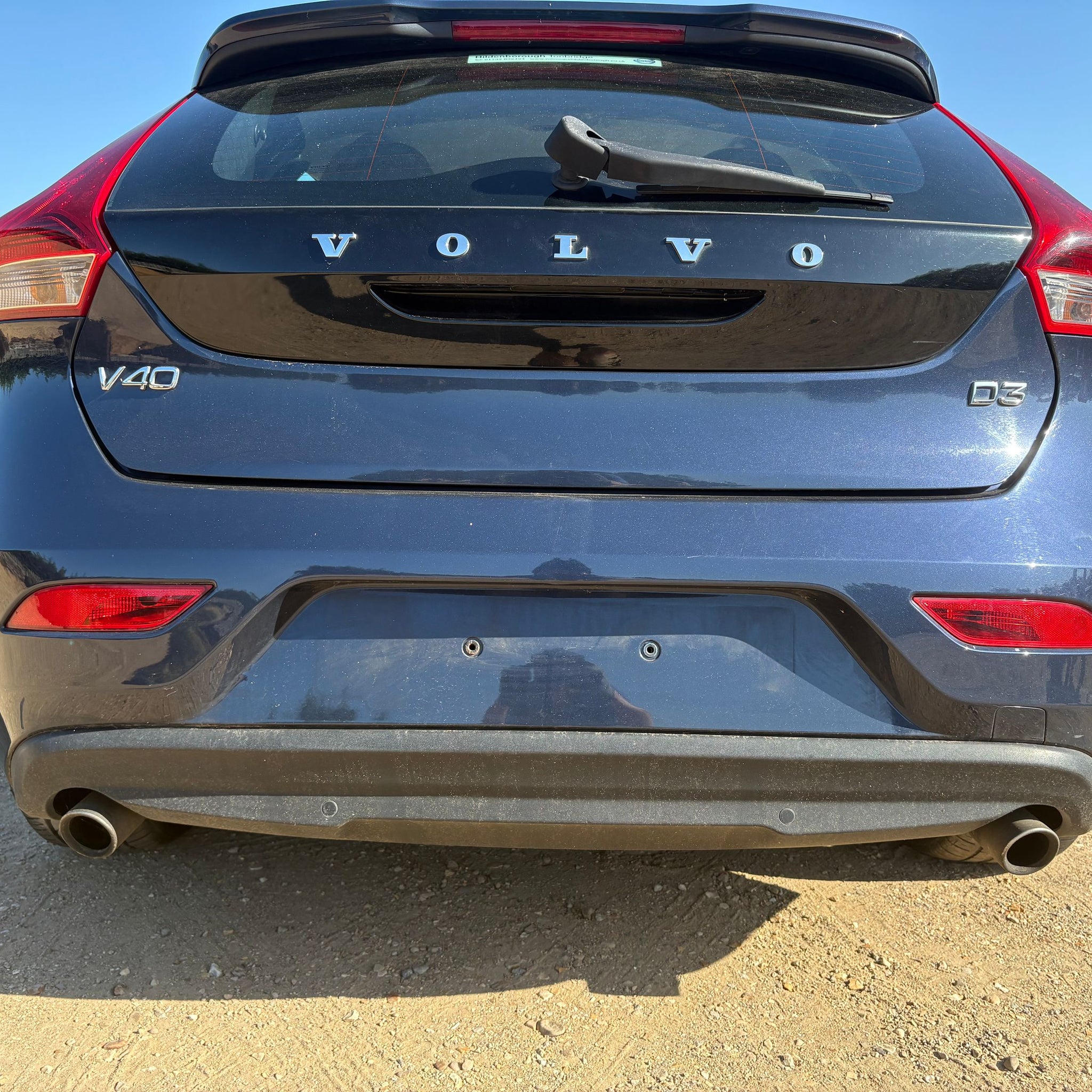 2013 VOLVO V40 COMPLETE REAR BUMPER 498-46 BLUE