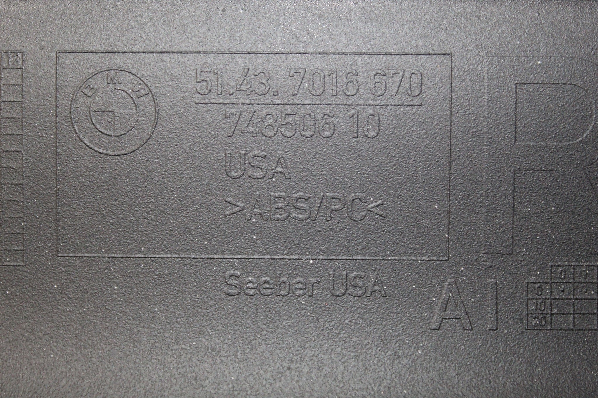 2006 BMW Z4 Storage Compartment Panel 7016670