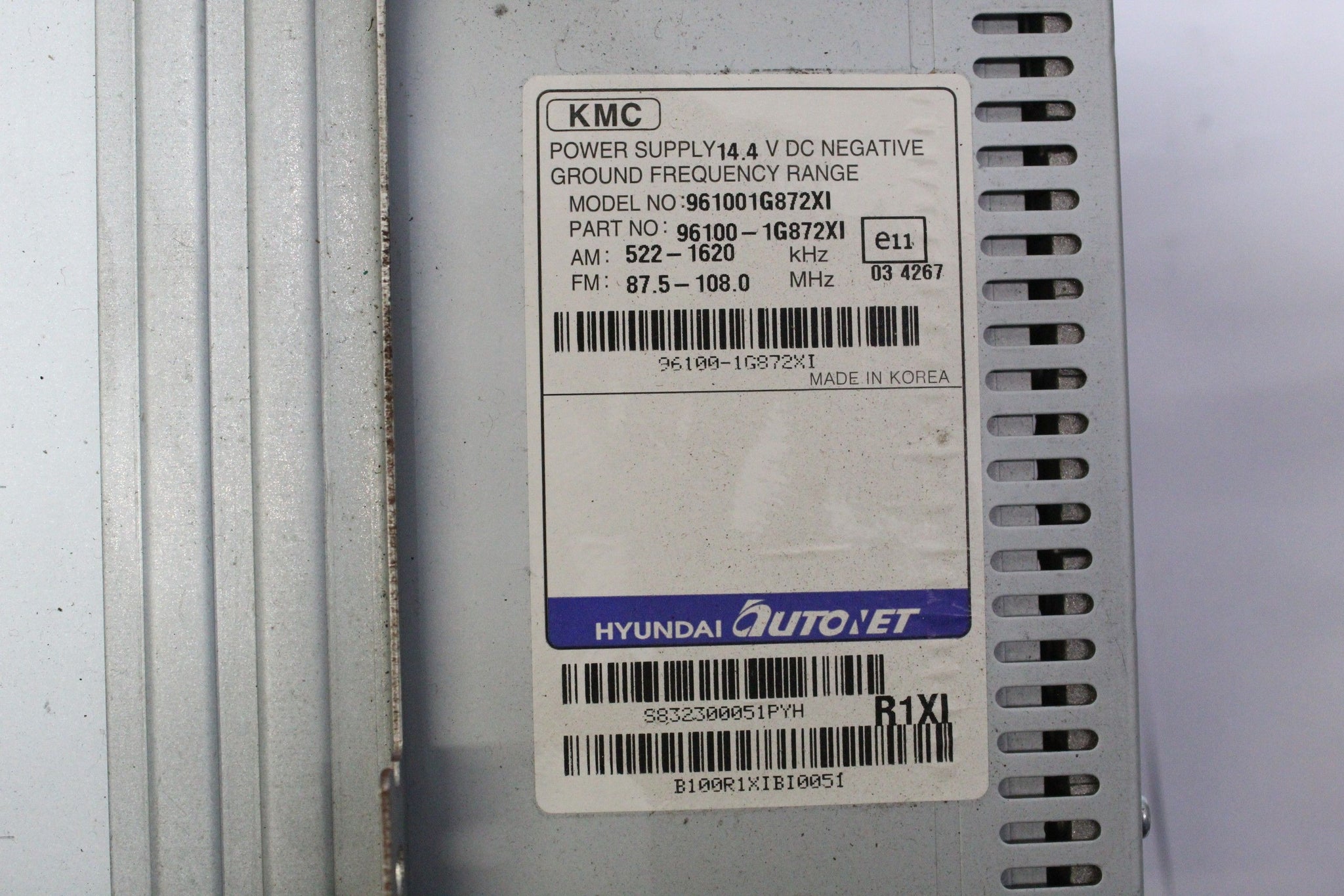2009 KIA RIO Radio CD Player Head Unit 961001G872