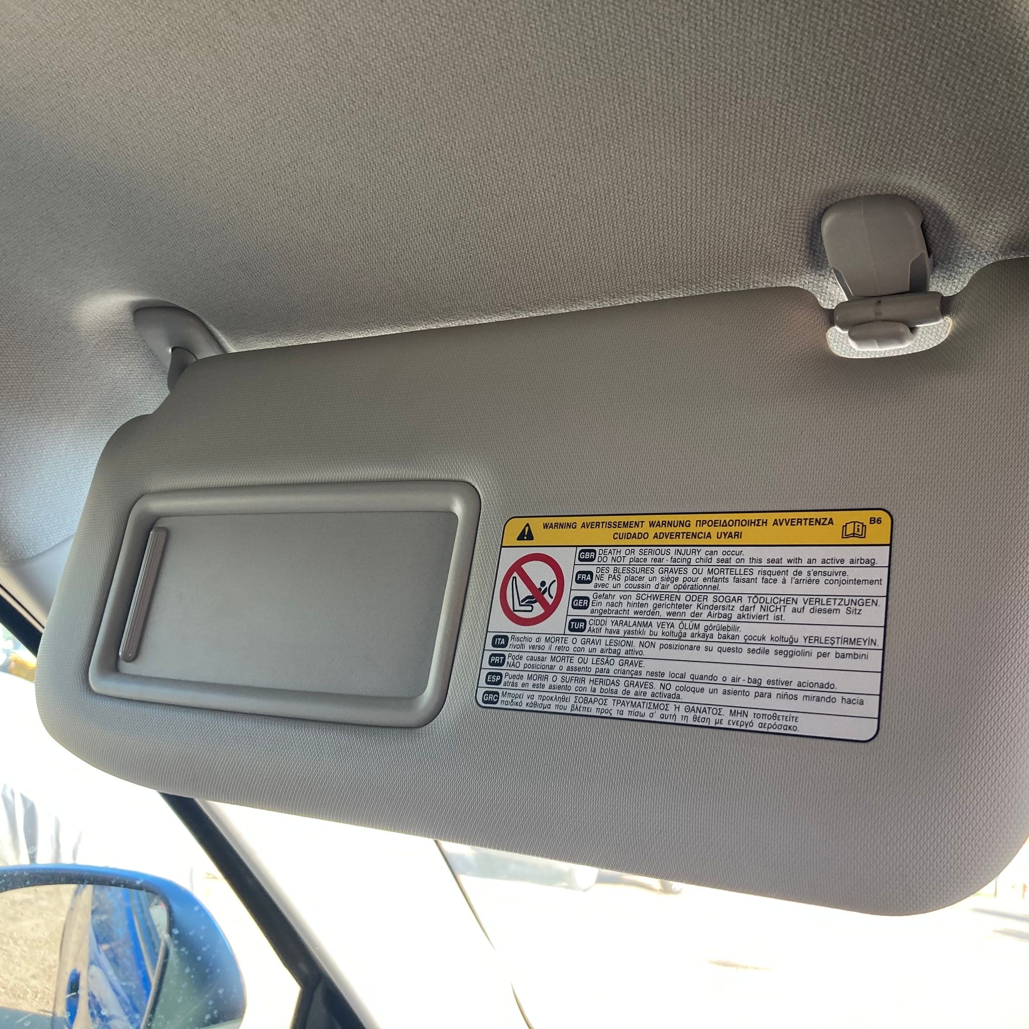 2013 MAZDA CX-5 LEFT SIDE SUN VISOR