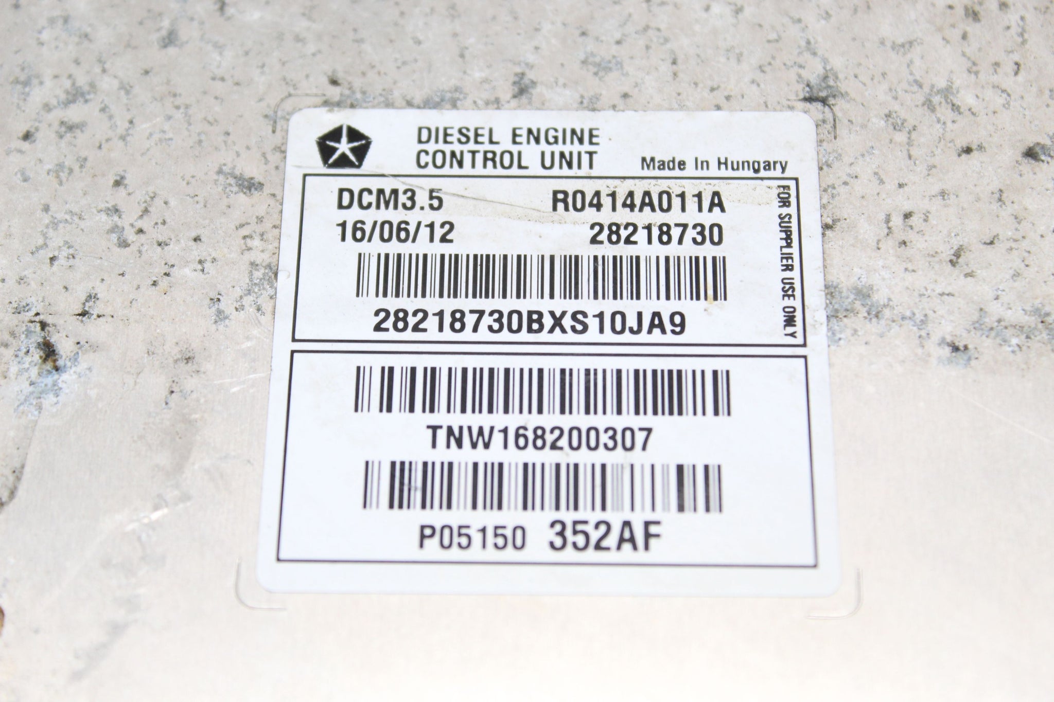 2013 JEEP COMPASS 2.2 ENGINE CONTROL MODULE ECU P05150352AF