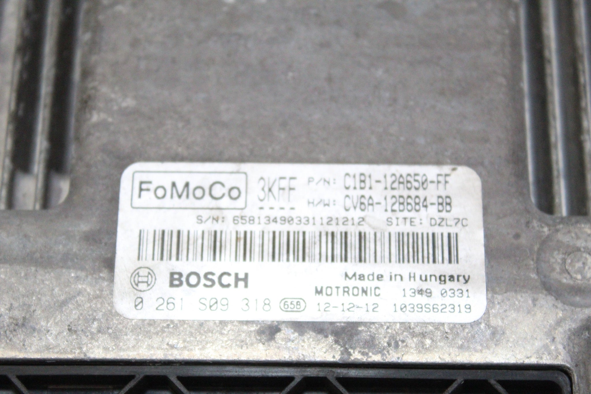 2013 FORD FIESTA 1.0 Petrol Manual Engine Control Module ECU C1B112A650FF