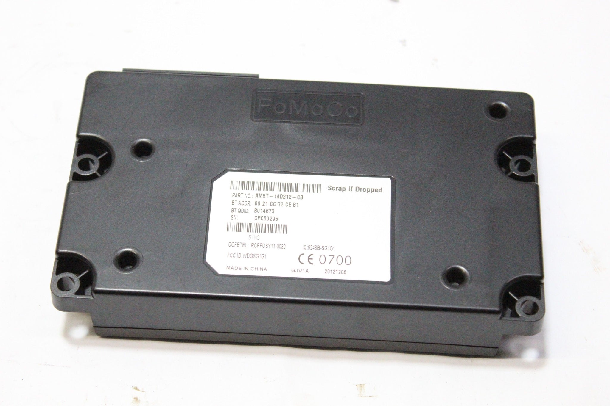 2013 FORD FIESTA Bluetooth Control Module ECU AM5T14D212CB