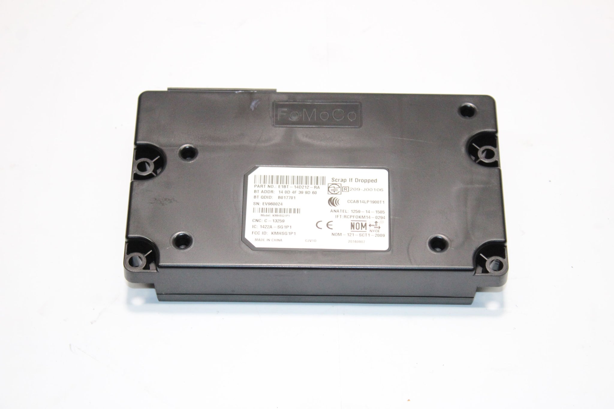 2017 FORD ECOSPORT Bluetooth Control Module E1BT-14D212-RA