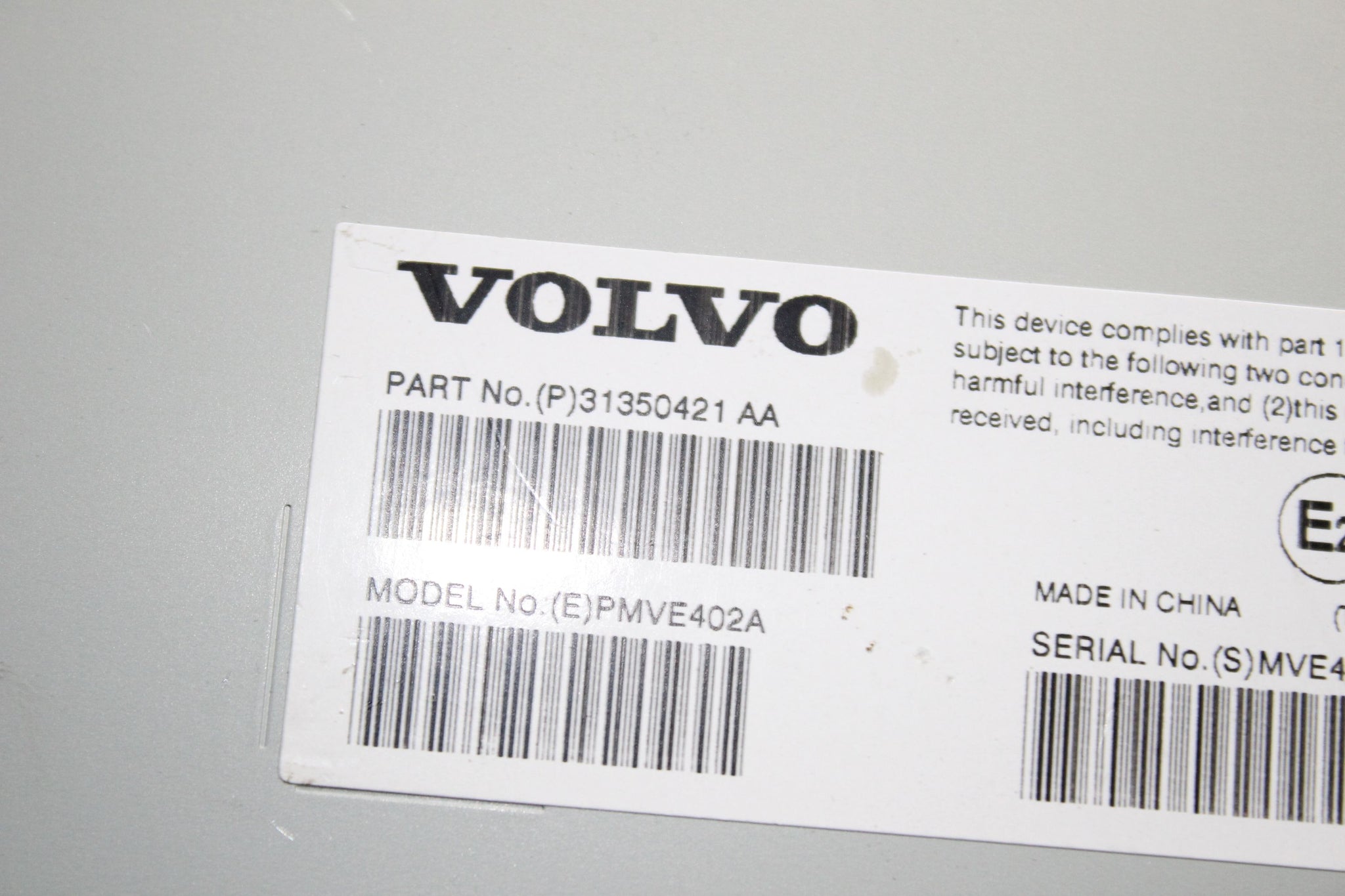 2015 VOLVO XC90 MK2 Sound Amplifier 31350421