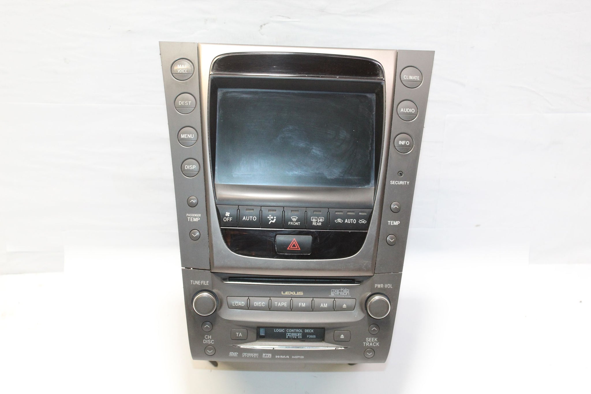 2007 LEXUS GS300 Climate Control CD Radio Head unit Display Surround Trim