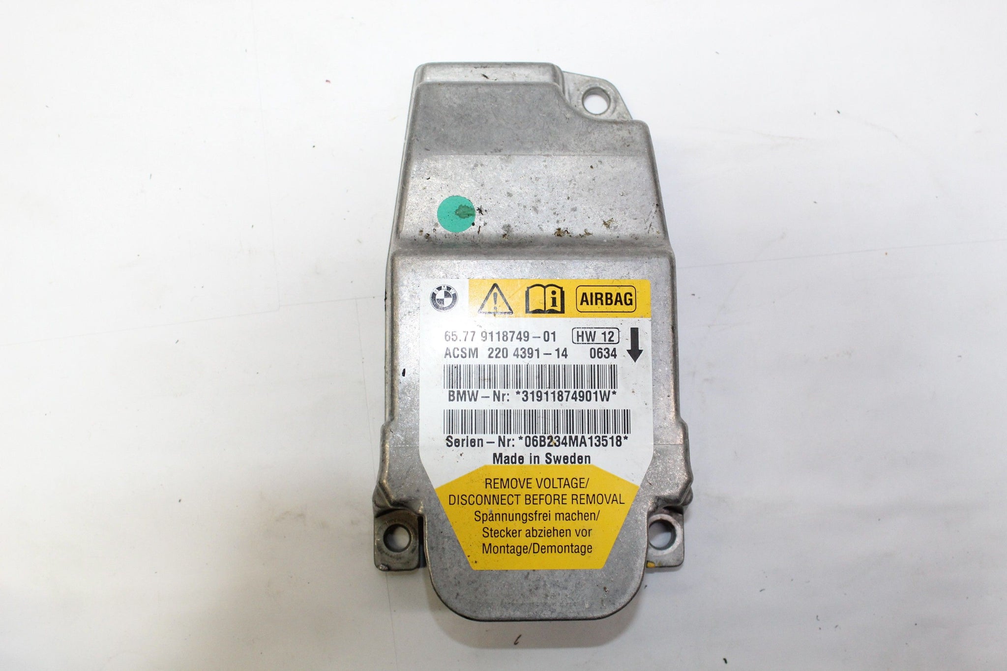 2006 BMW Z4 Airbag Control Module 9118749