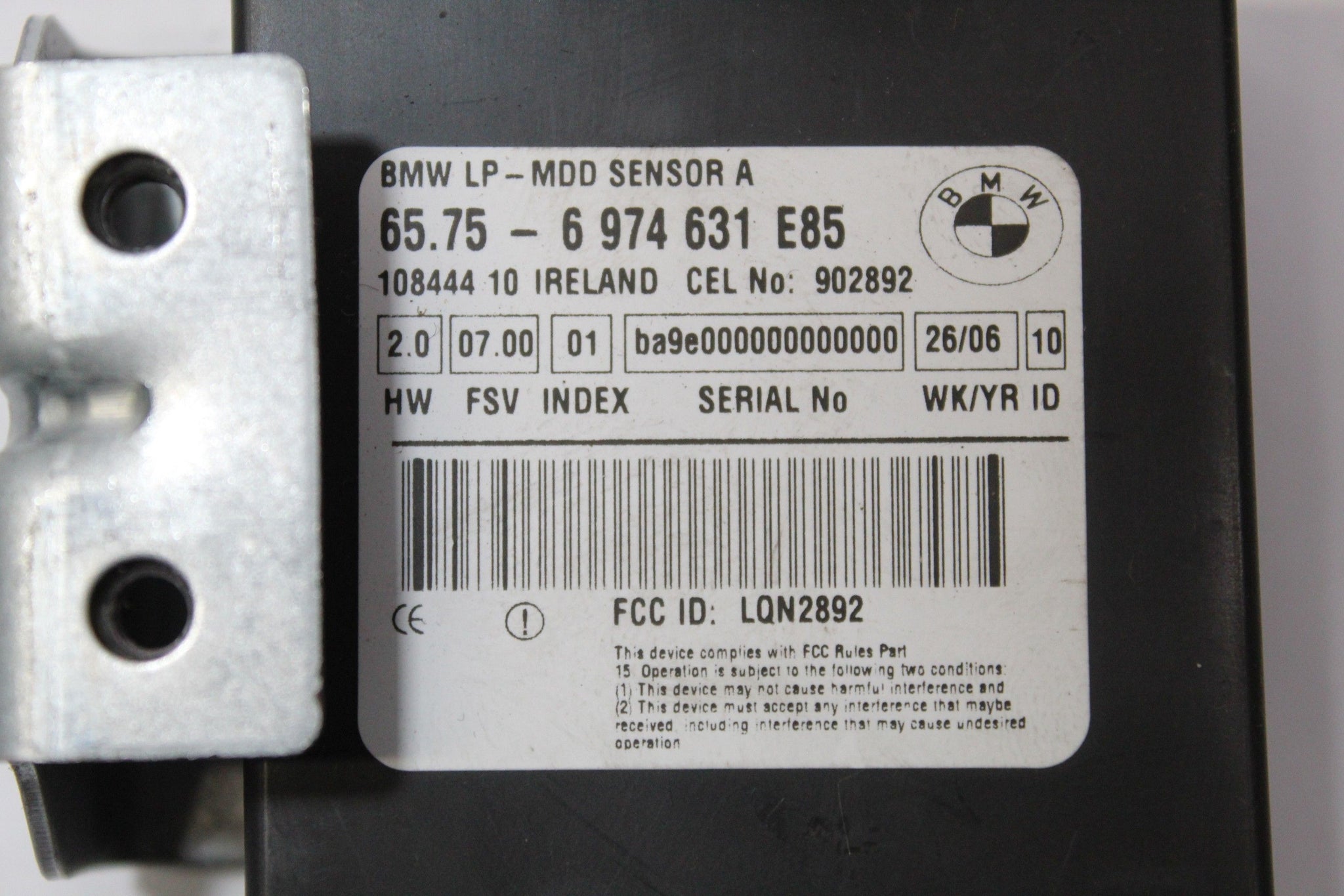 2006 BMW Z4 Alarm Sensor Control Module 6974631