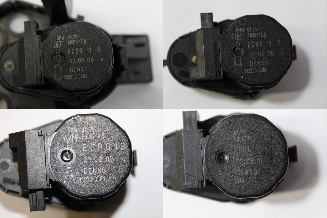 2006 BMW Z4 2.0 Heater Flap Actuator Four Motors 6936717 6936716 6936715 6936714