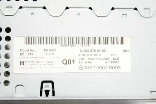 Mercedes C200 2006 head unit sat nav A2038700490