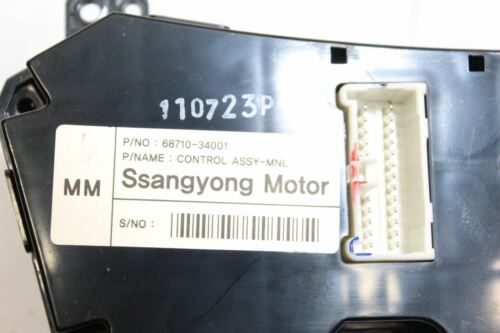 2013 SSANGYONG KORANDO HEATER CLIMATE CONTROL SWITCH PANEL 68710-34001