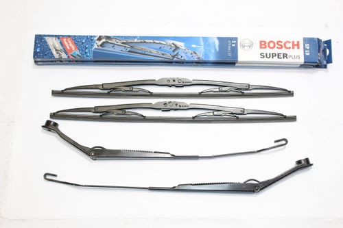 1992 MITSUBISHI GTO FRONT WIPER ARMS WITH BRAND NEW BOSCH BLADES