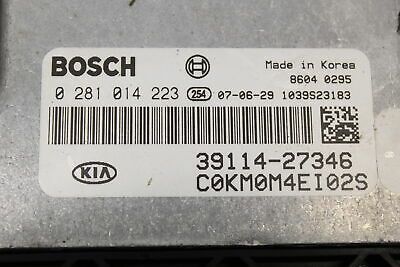 2008 KIA SPORTAGE 2.0 Engine ECU Control Module 39114 27346 0281014223