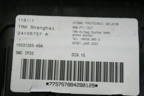 2012 MG6 STEERING WHEEL AIRBAG