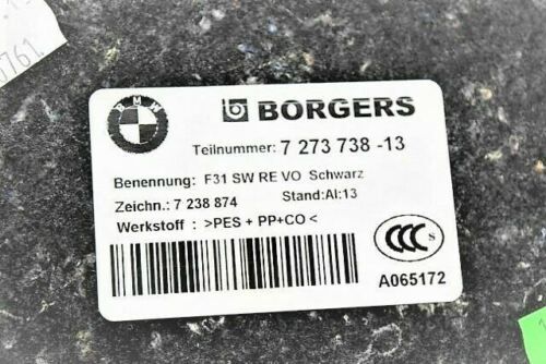2013 BMW 3 SERIES F31 RIGHT SIDE BOOT COMPARTMENT PANEL 7273738